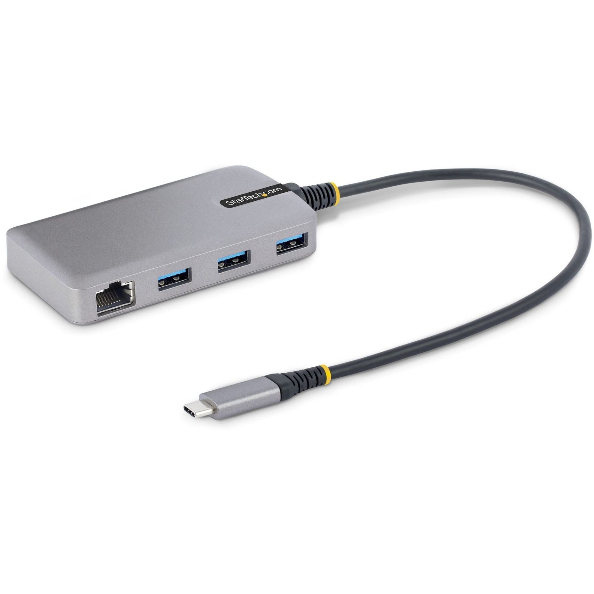 StarTech.com 5G3AGBB-USB-C-HUB USB/Ethernet Combo Hub, 3 USB Ports, Space Gray