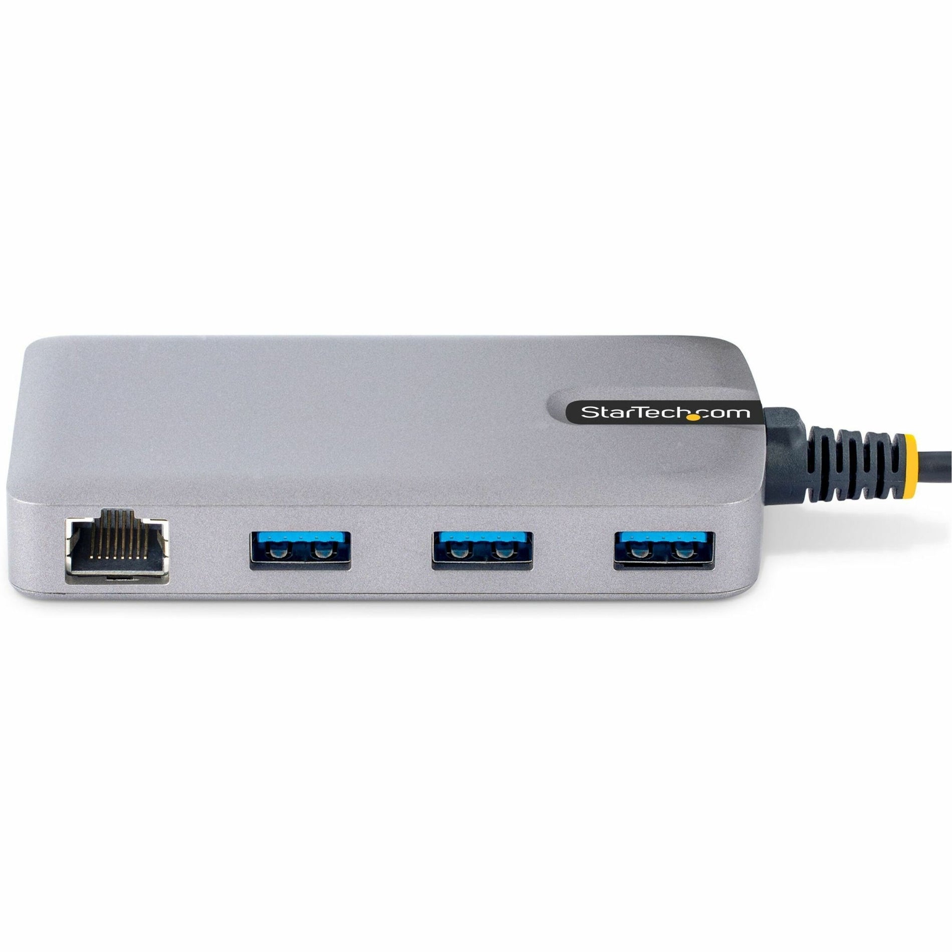 StarTech.com 5G3AGBB-USB-C-HUB USB/Ethernet Combo Hub, 3 USB Ports, Space Gray