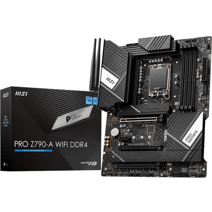 MSI PRO Z790-A WIFI DDR4 Desktop Motherboard PROZ790AWIFID4 - Intel Z790 Chipset, LGA-1700, ATX