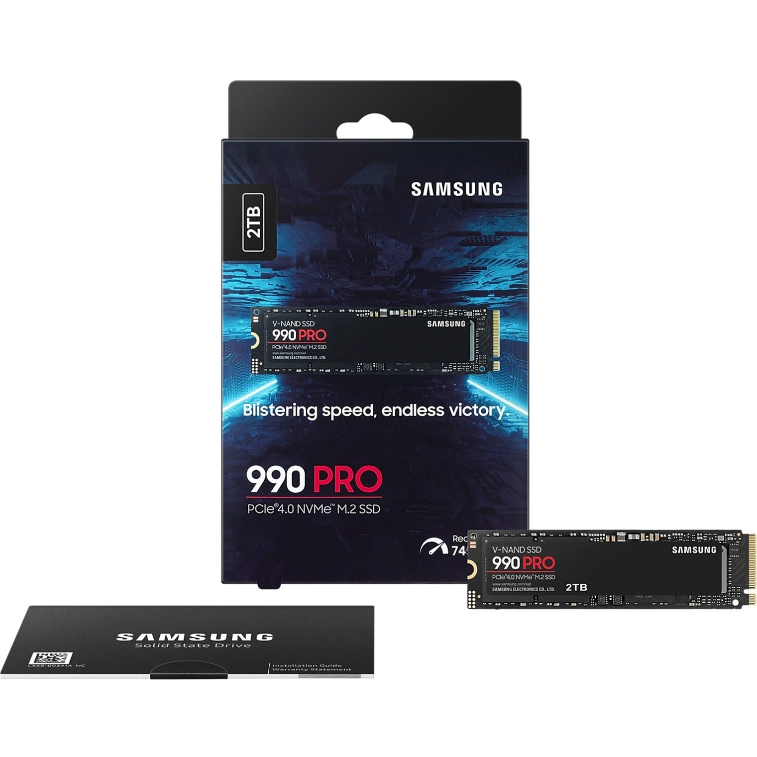 Samsung MZ-V9P2T0B/AM 990 PRO PCIe 4.0 NVMe SSD 2TB, High-Speed Storage Solution for Gaming Consoles and Desktop PCs