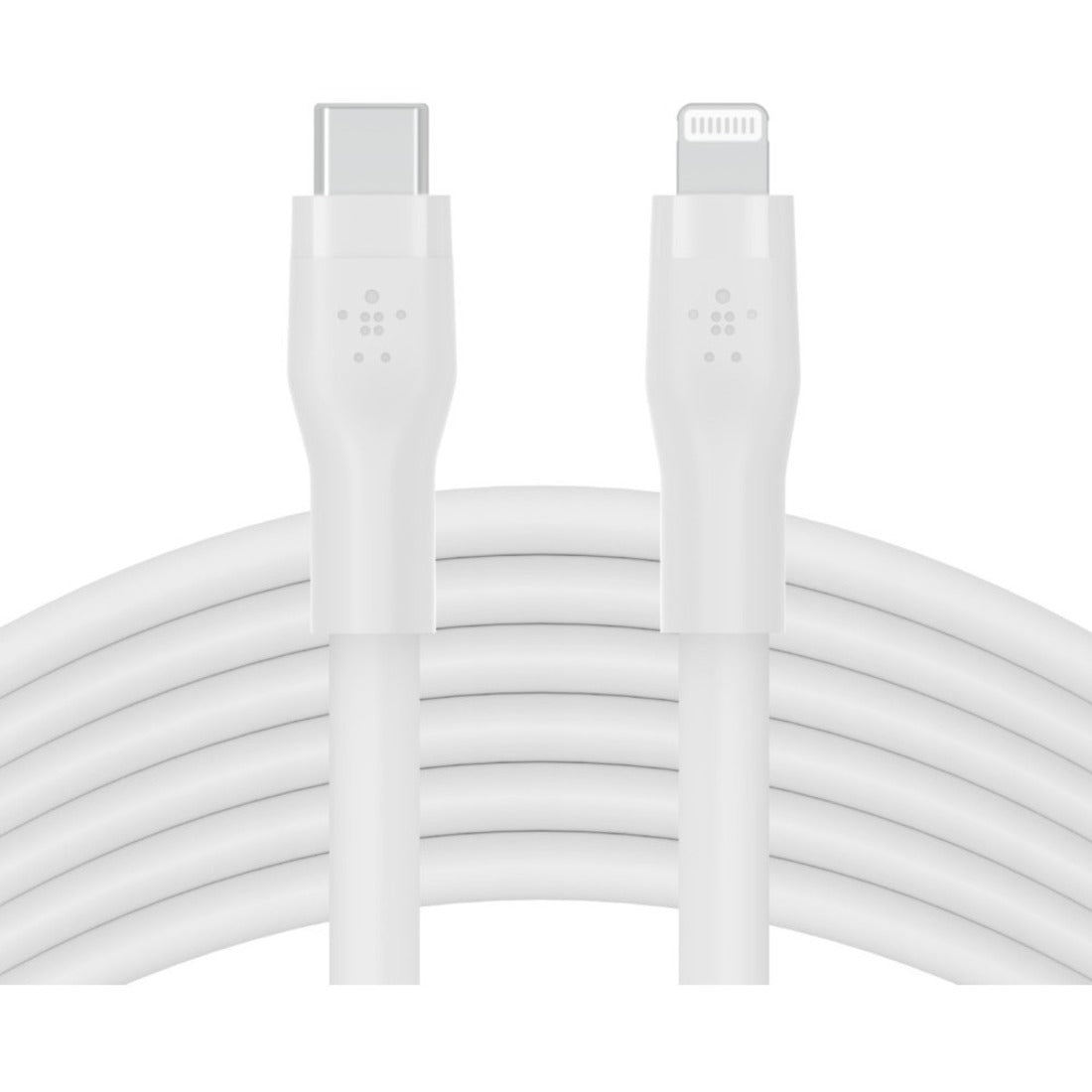 Belkin CAA009BT2MWH USB-C Cable with Lightning Connector, 6.56 ft, BOOST&uarr;CHARGE Flex, White
