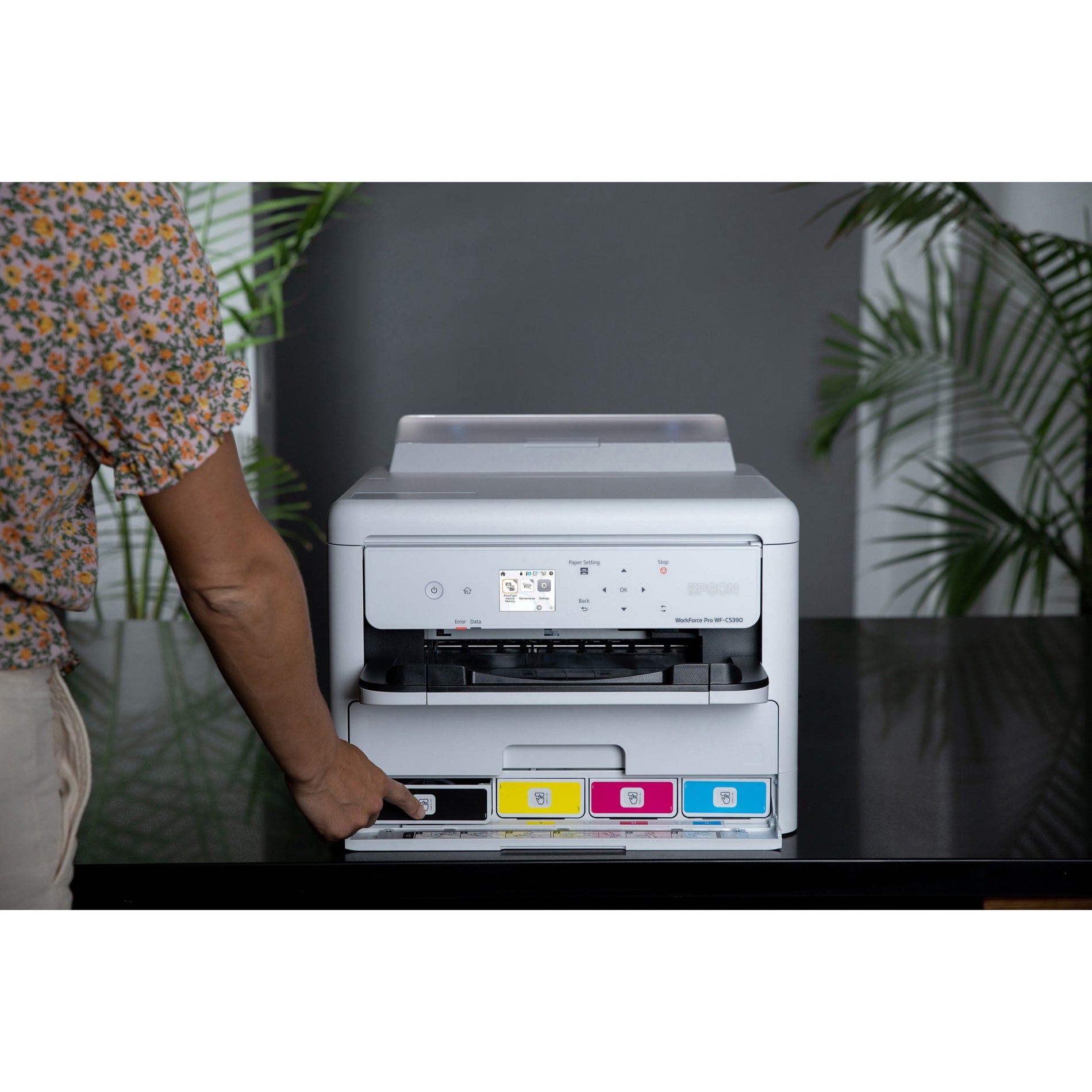 Epson C11CK25201 WorkForce Pro WF-C5390 Inkjet Printer, Wireless, Color, Automatic Duplex Printing
