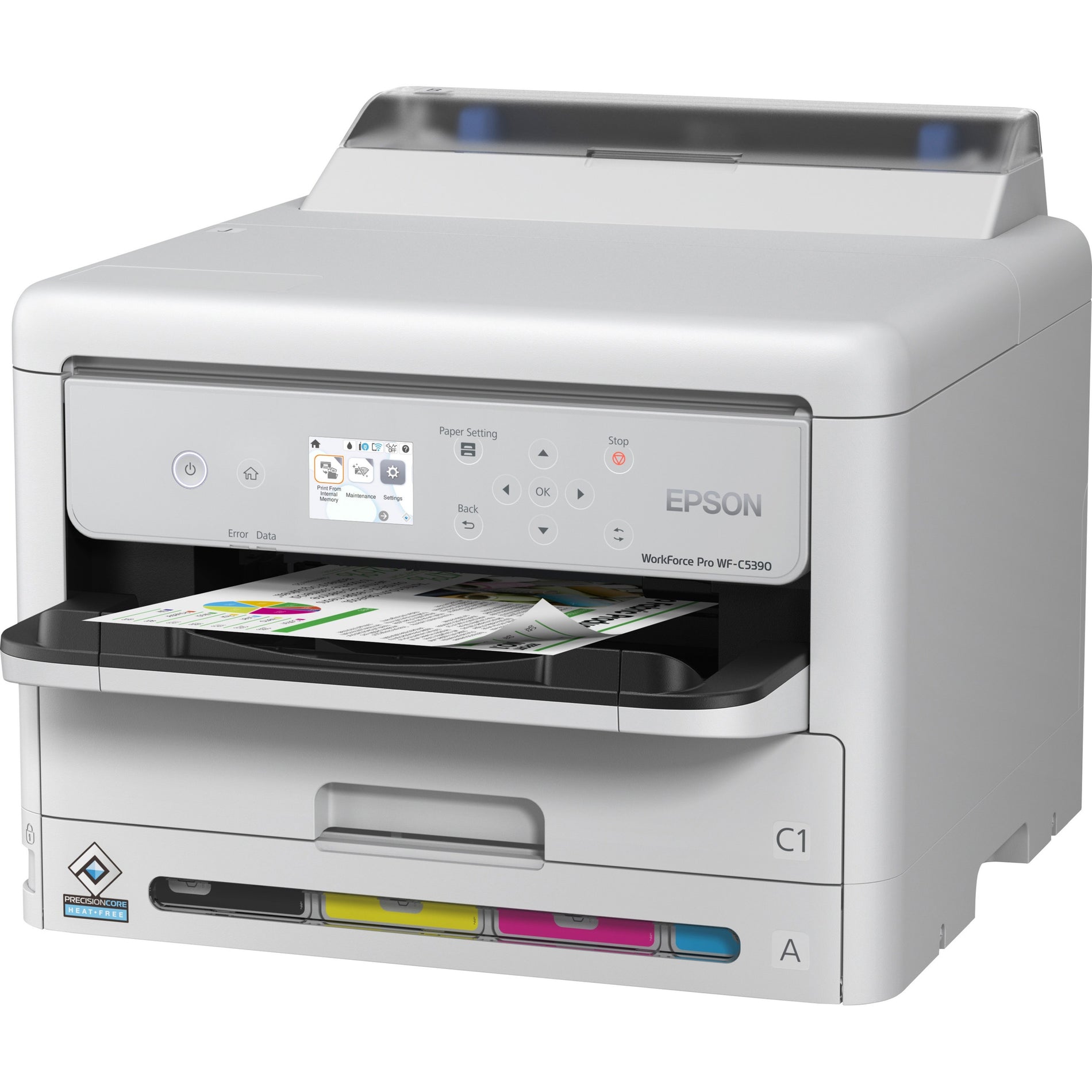 Epson C11CK25201 WorkForce Pro WF-C5390 Inkjet Printer, Wireless, Color, Automatic Duplex Printing