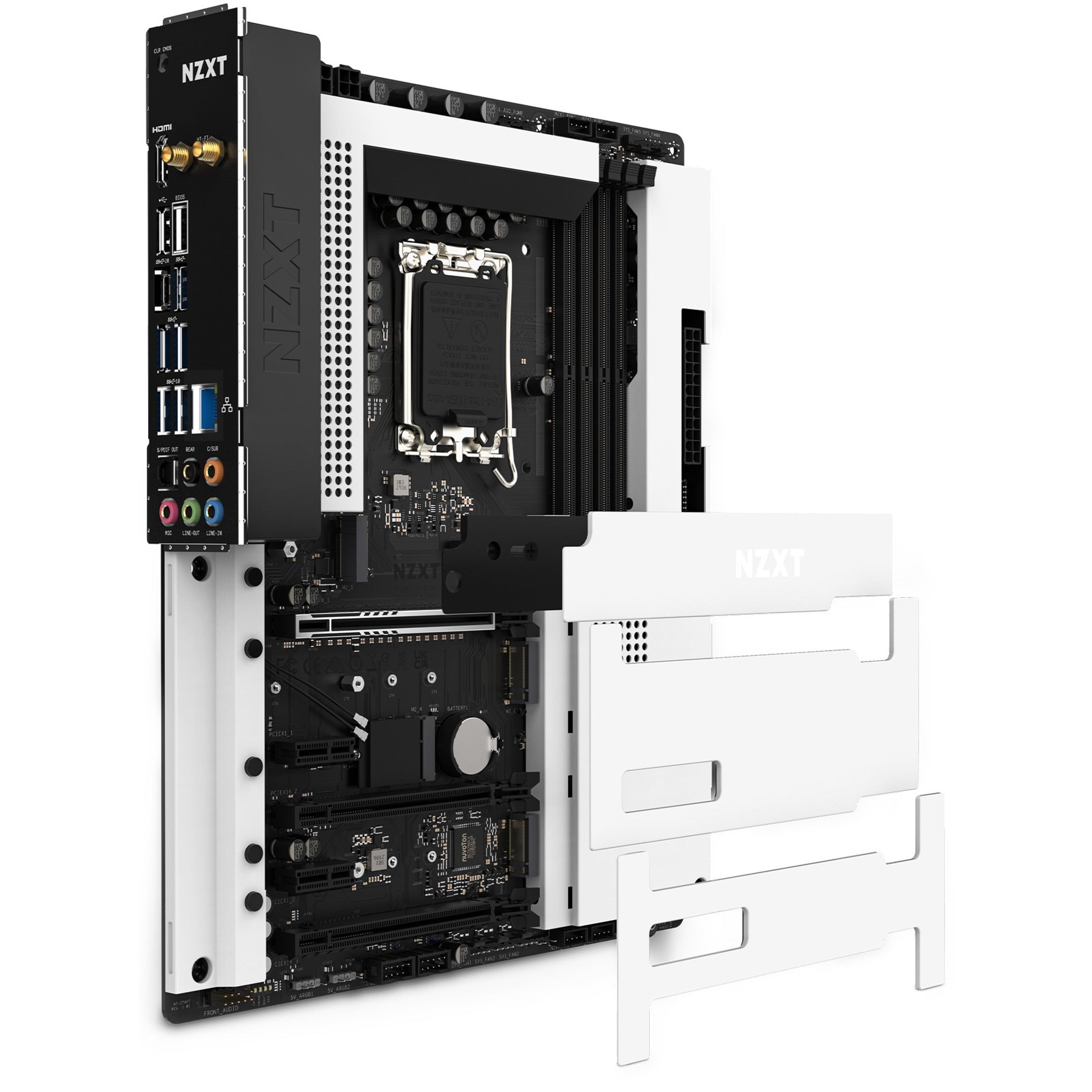 NZXT N7-Z79XT-W1 Desktop Motherboard, Intel Z790 Chipset with Wi-Fi and White Cover