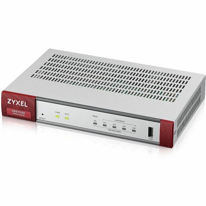 ZYXEL USGFLEX100REV2 USG FLEX 100 Network Security/Firewall Appliance, 5 Ports, Gigabit Ethernet, 33.75 MB/s VPN Throughput