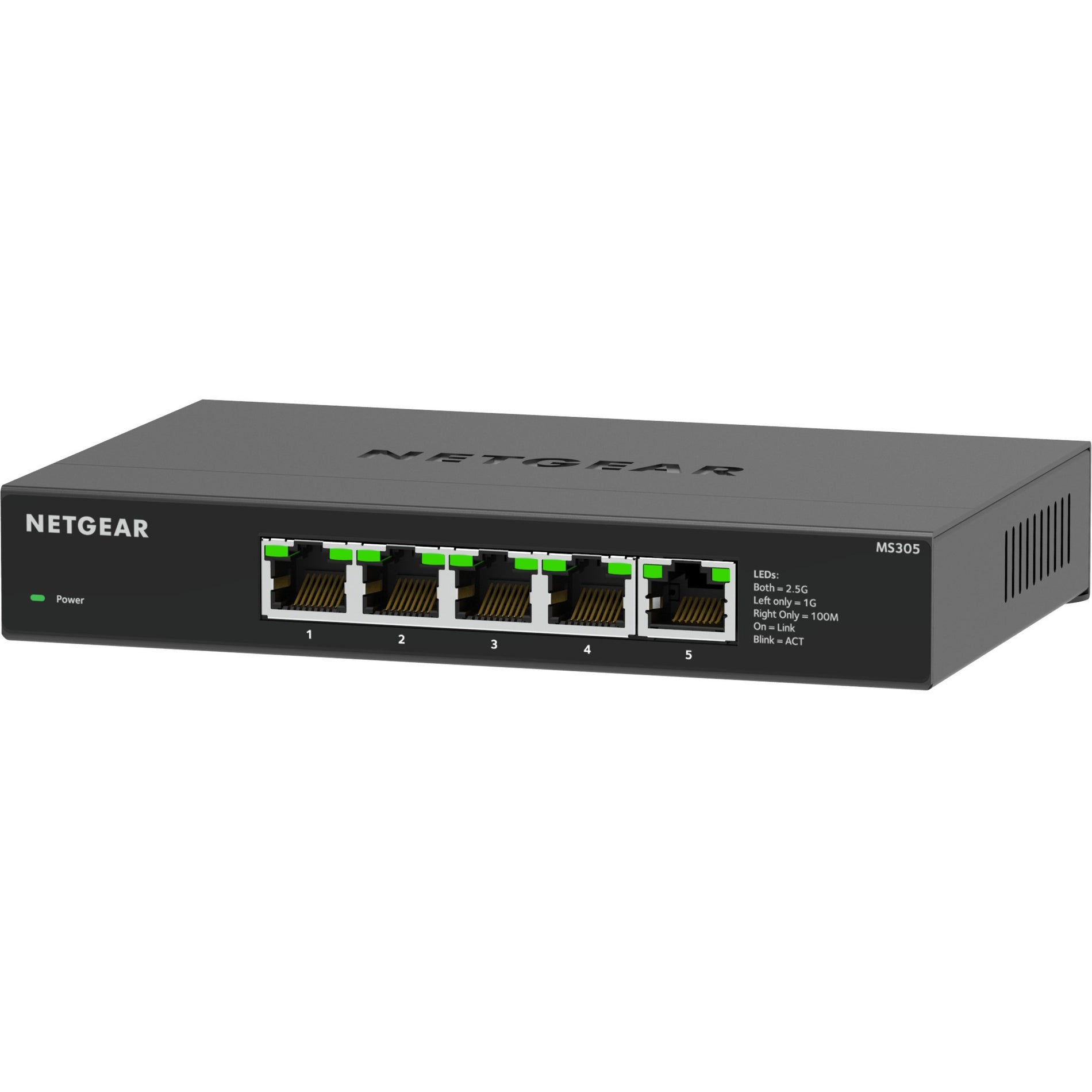 Netgear MS305-100NAS 5-Port Multi-Gigabit (2.5G) Ethernet Unmanaged Switch, Business-Ready Network Solution