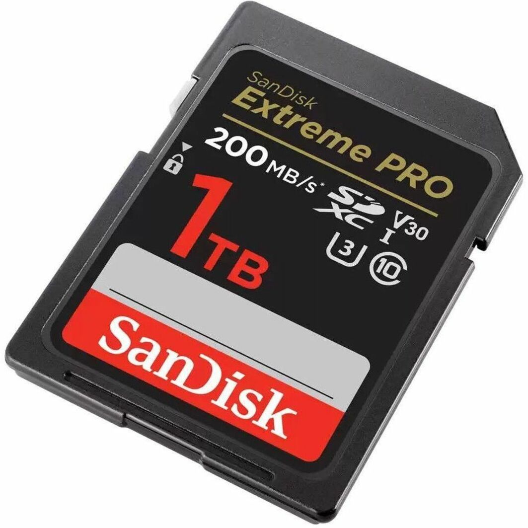 SanDisk SDSDXXD-1T00-ANCIN Extreme PRO 1TB SDXC Card, V30 Video Speed Class, 200 MB/s Read Speed, Class 10/UHS-I (U3)