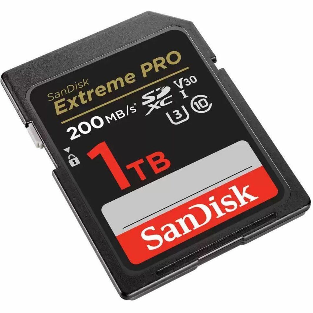 SanDisk SDSDXXD-1T00-ANCIN Extreme PRO 1TB SDXC Card, V30 Video Speed Class, 200 MB/s Read Speed, Class 10/UHS-I (U3)