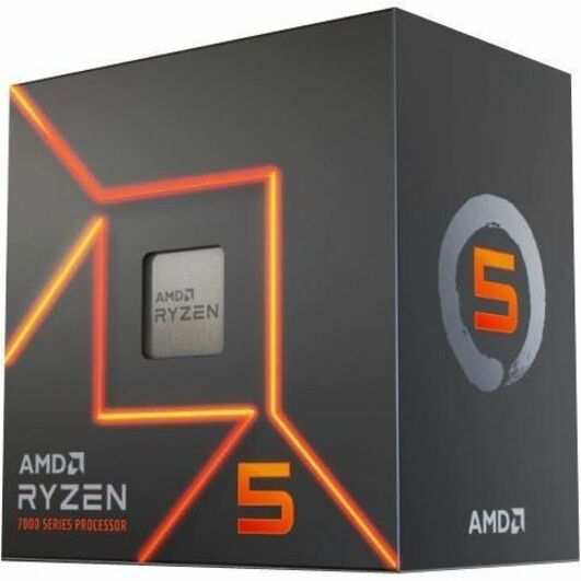 AMD 100-100001015BOX Ryzen 5 7600 Processor, Hexa-core (6 Core) 3.80 GHz, Radeon Graphics, 65W TDP
