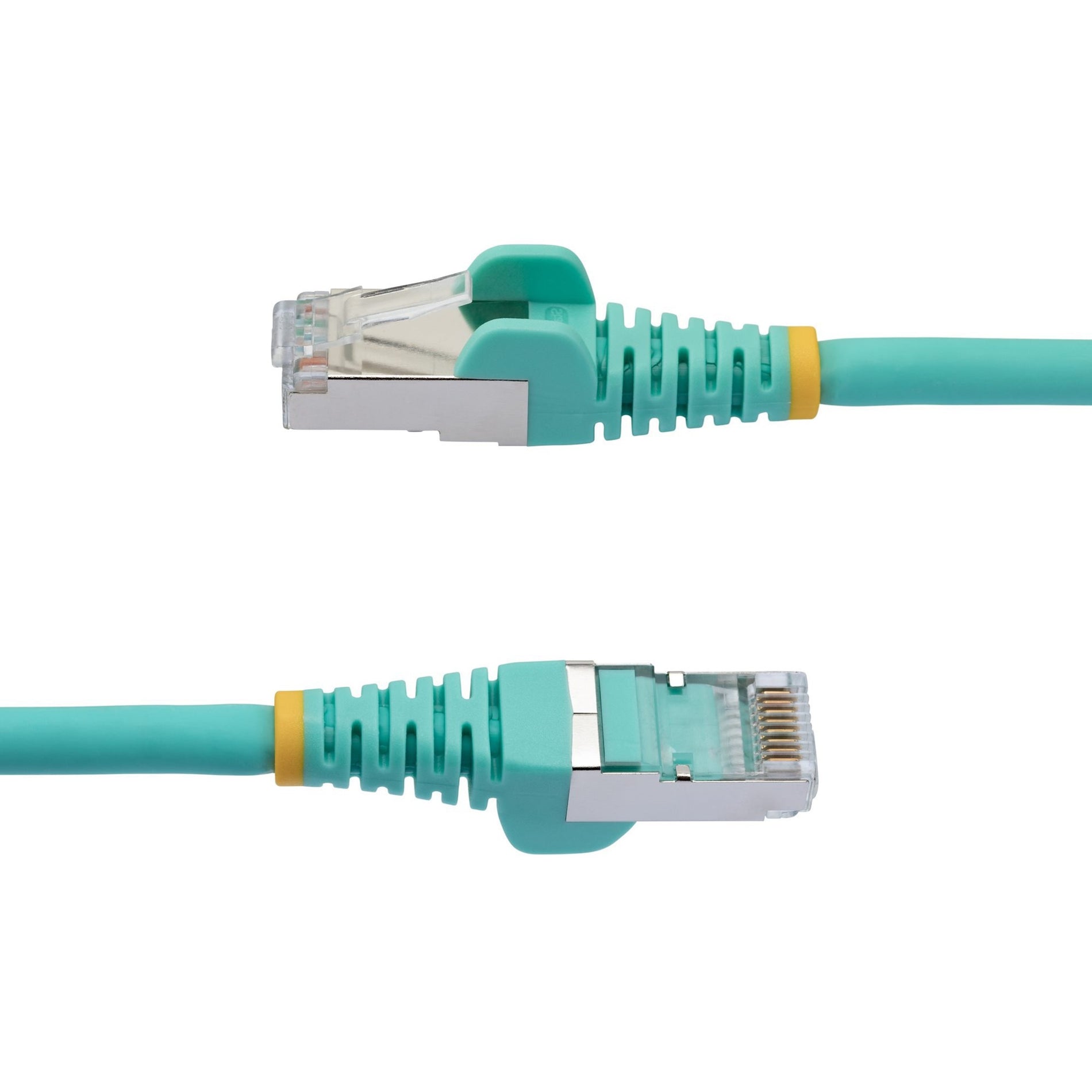 StarTech.com NLAQ-15F-CAT6A-PATCH CAT6A LSZH Ethernet Cable, 15 ft, 10 Gbit/s, Aqua