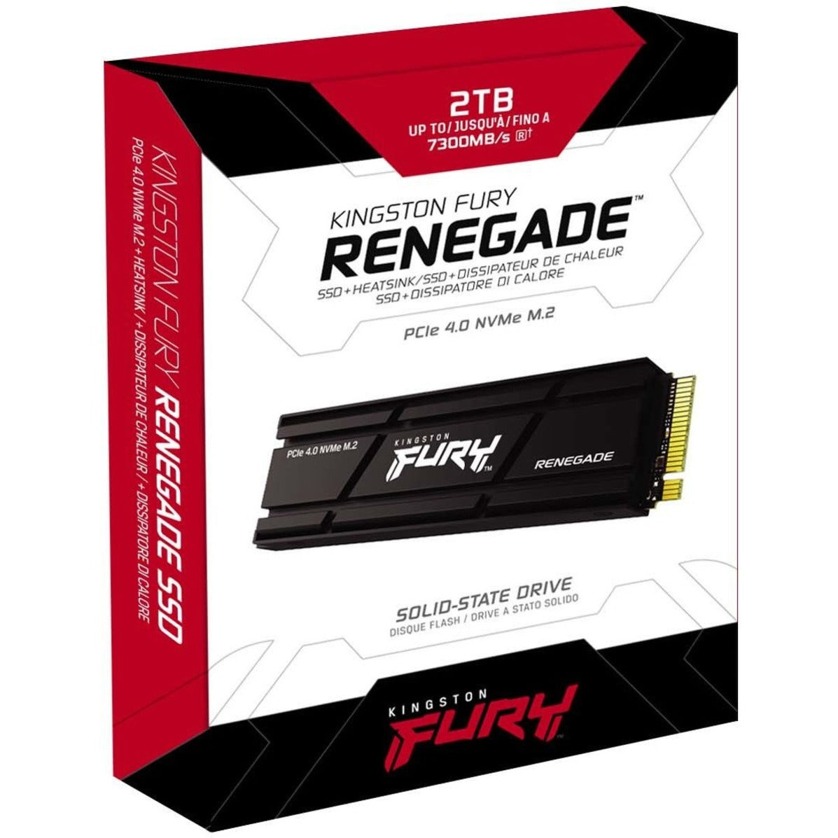 Kingston SFYRDK/2000G FURY Renegade Solid State Drive, 2TB PCIe 4.0 NVMe SSD, 5-Year Warranty