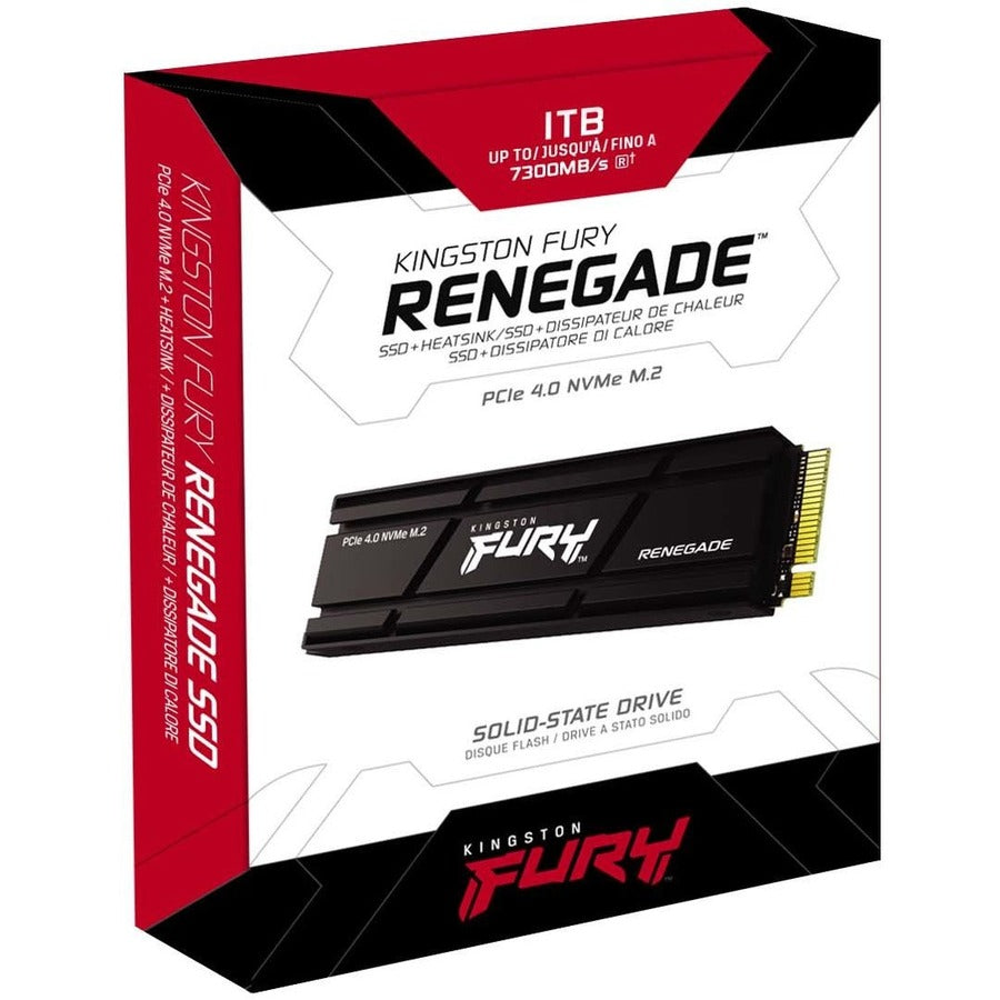 Kingston SFYRSK/1000G FURY Renegade Solid State Drive, 1TB PCIe 4.0 NVMe SSD, 5-Year Warranty