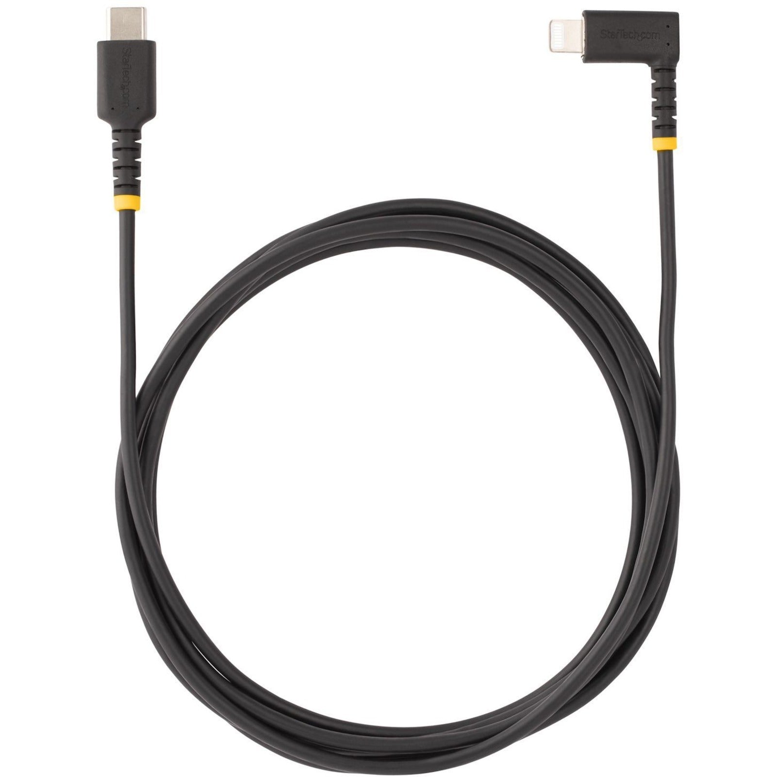 StarTech.com RUSB2CLTMM2MR USB-C to Right Angle Lightning Cable, 6FT, Fast Charging, Apple iPhone/iPad Compatible