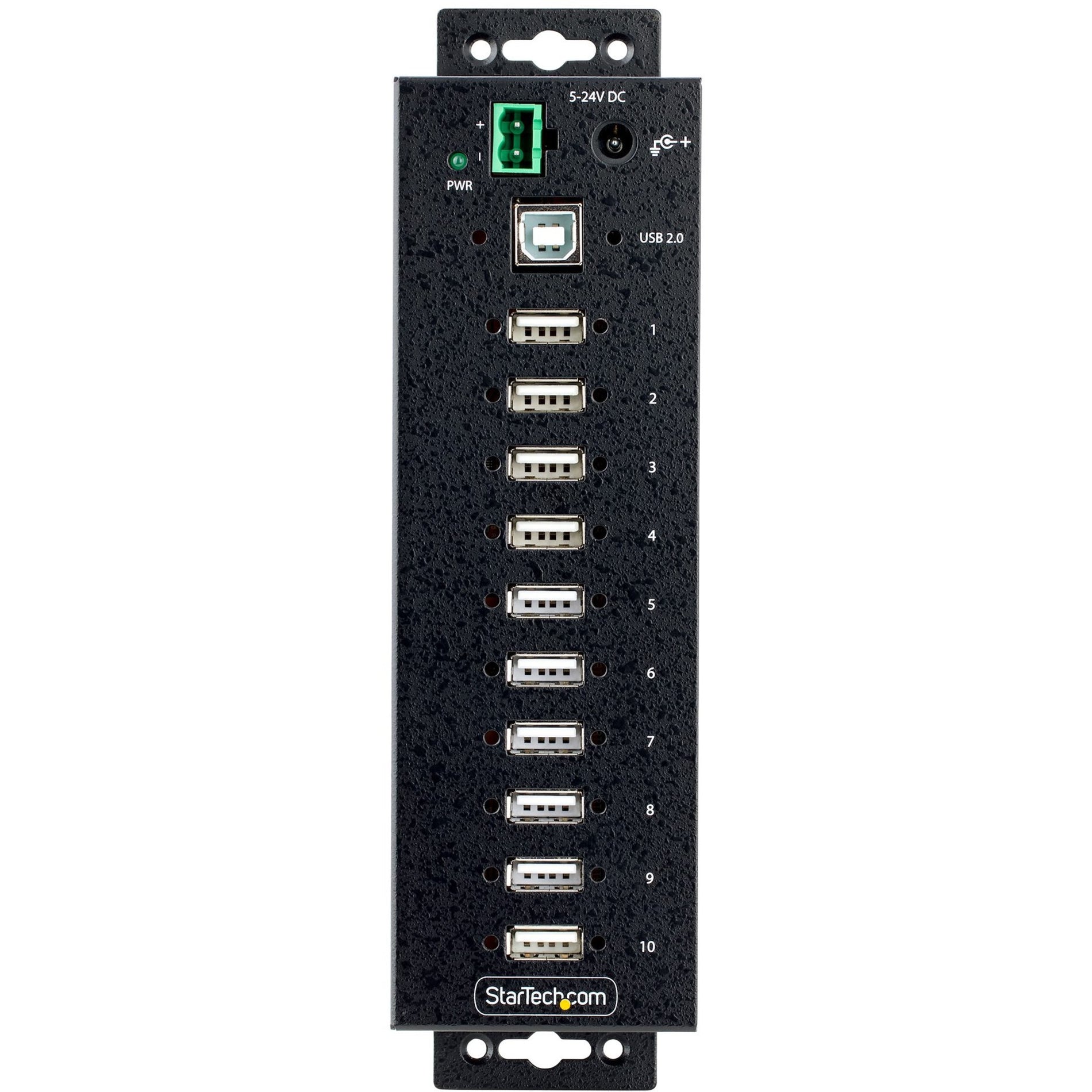 StarTech.com USB210AIND-USB-A-HUB Industrial USB Hub, 10 USB 2.0 Ports, TAA Compliant