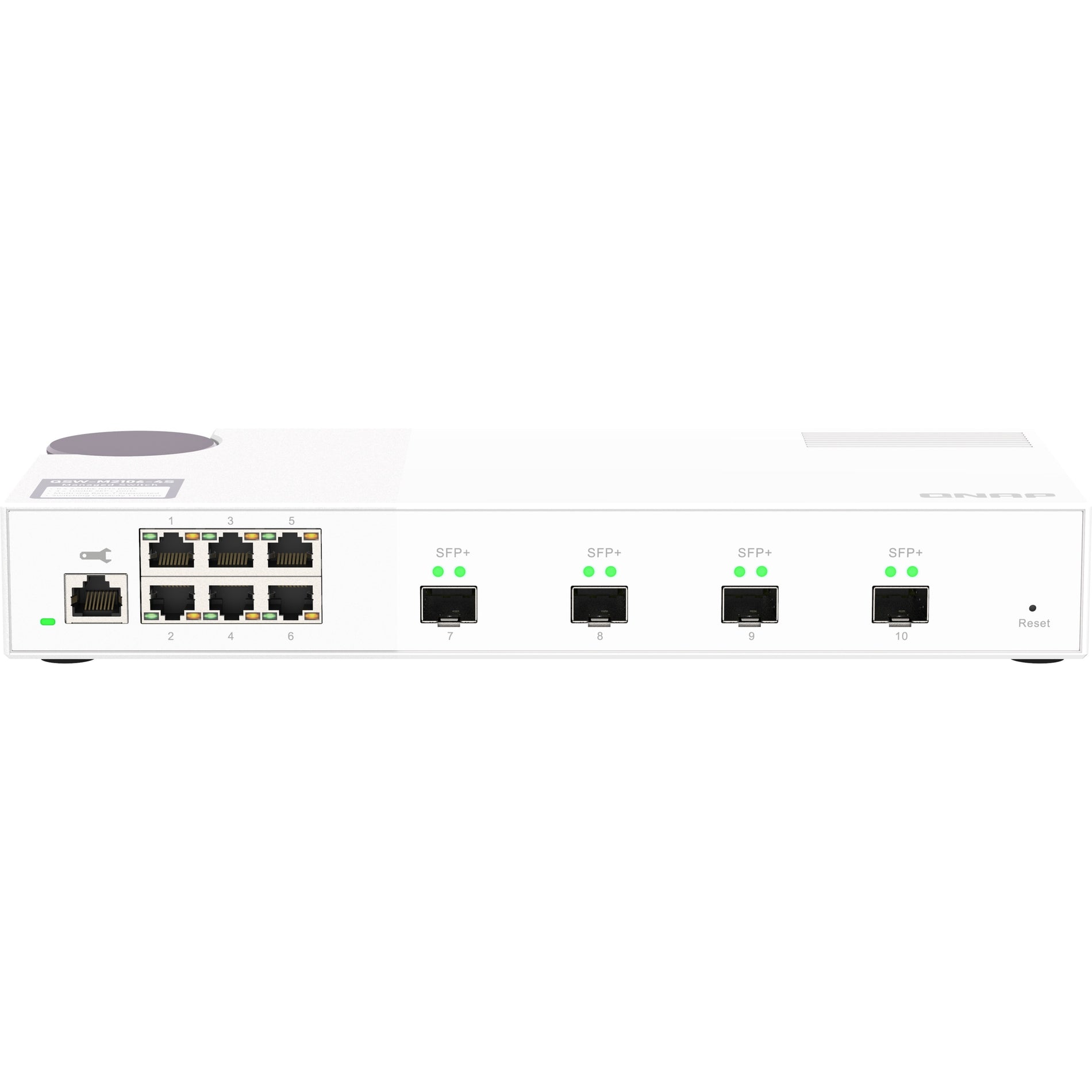 QNAP QSW-M2106-4S-US QSW-M2106-4S Ethernet Switch, 10Gigabit Ethernet Expansion, 2.5Gigabit Ethernet Network, 4 SFP+ Slots