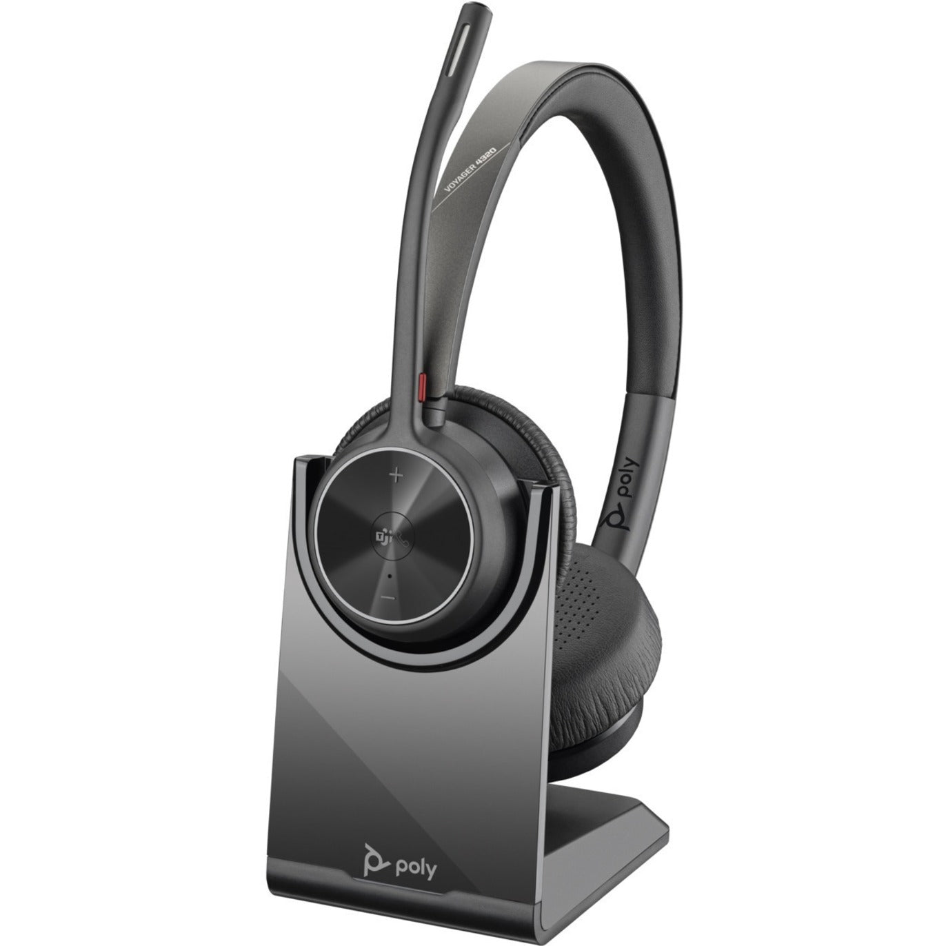 Poly 77Y99AA Voyager 4320 Headset With Charge Stand, Wireless Bluetooth Headset for Smartphone, Music, Office, PC, Mac
