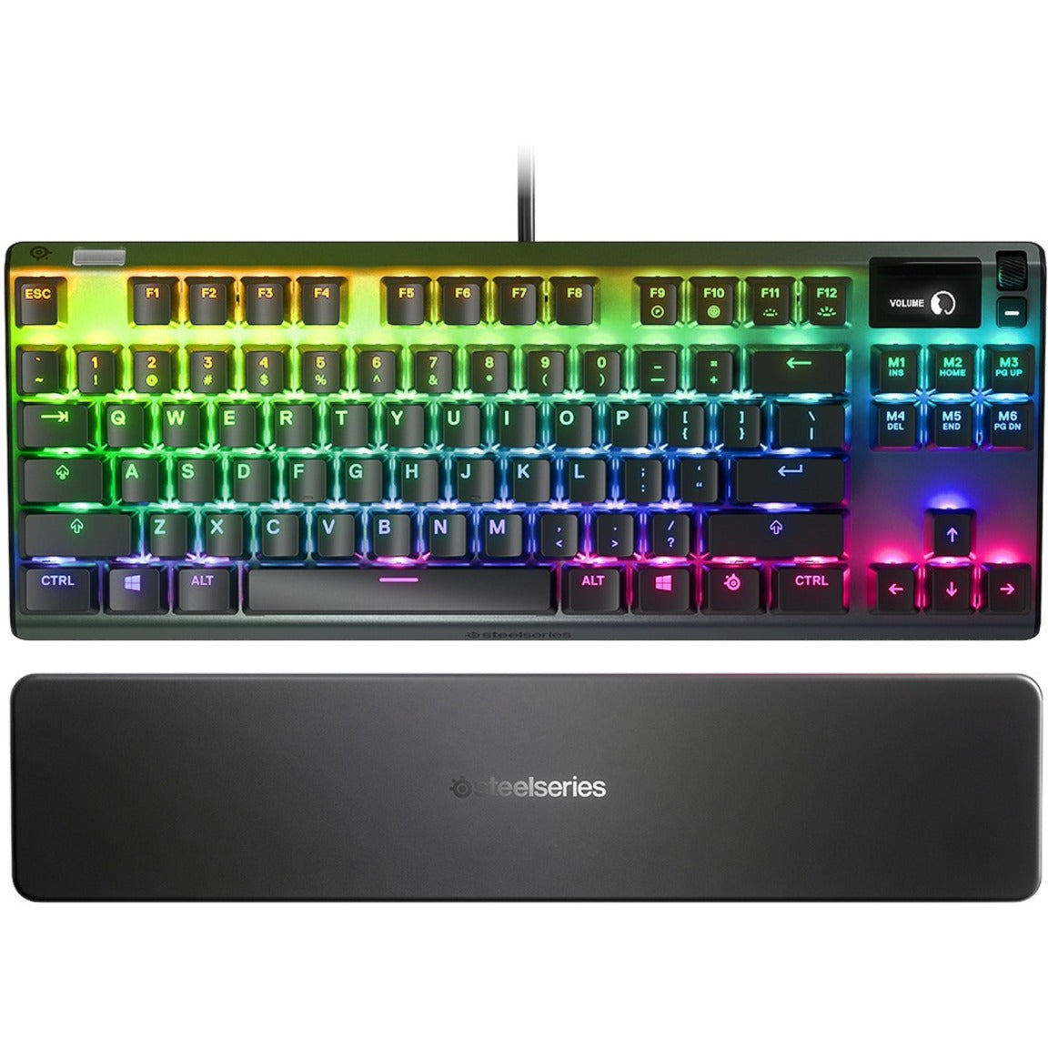 SteelSeries 64856 Apex Pro TKL Gaming Keyboard, Mechanical, RGB LED Backlight, OLED Display