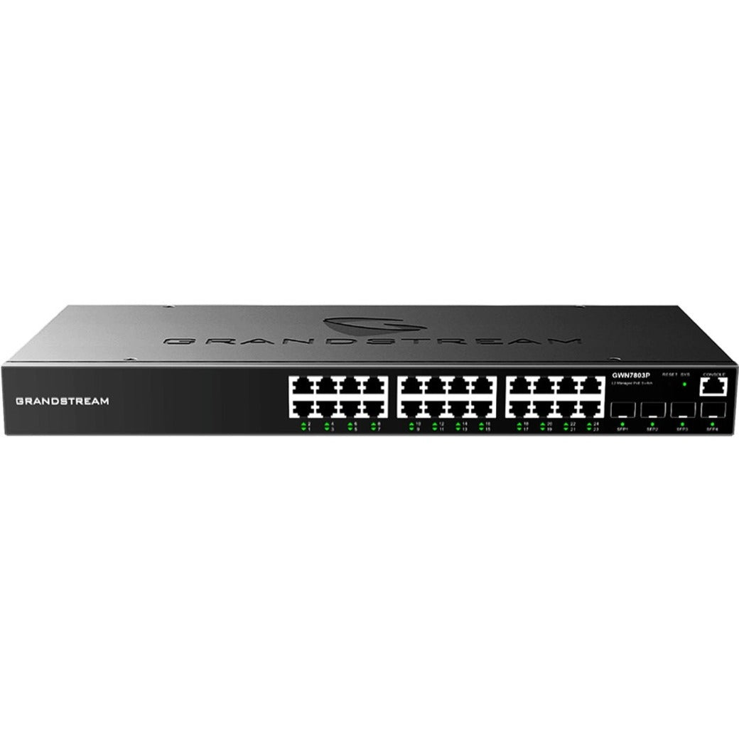 Grandstream GWN7803P Enterprise Layer 2+ Managed Network Switch, 24 Port Gigabit Ethernet PoE, 360W PoE Budget