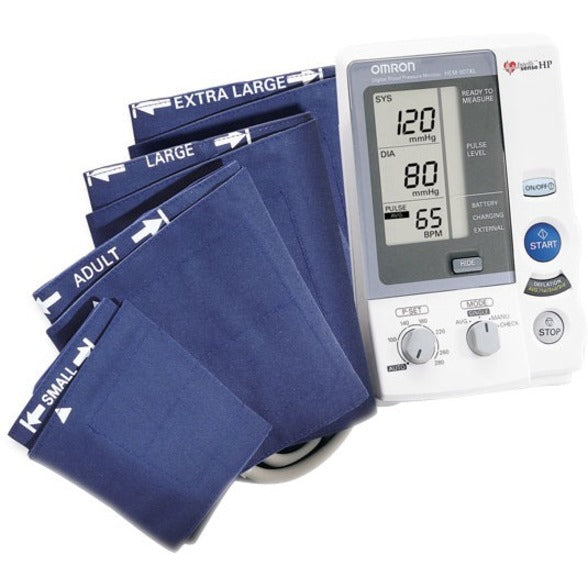 Omron HEM-907XL Professional Intellisense Blood Pressure Monitor, Automatic Cuff Inflation, Extra Large Cuff