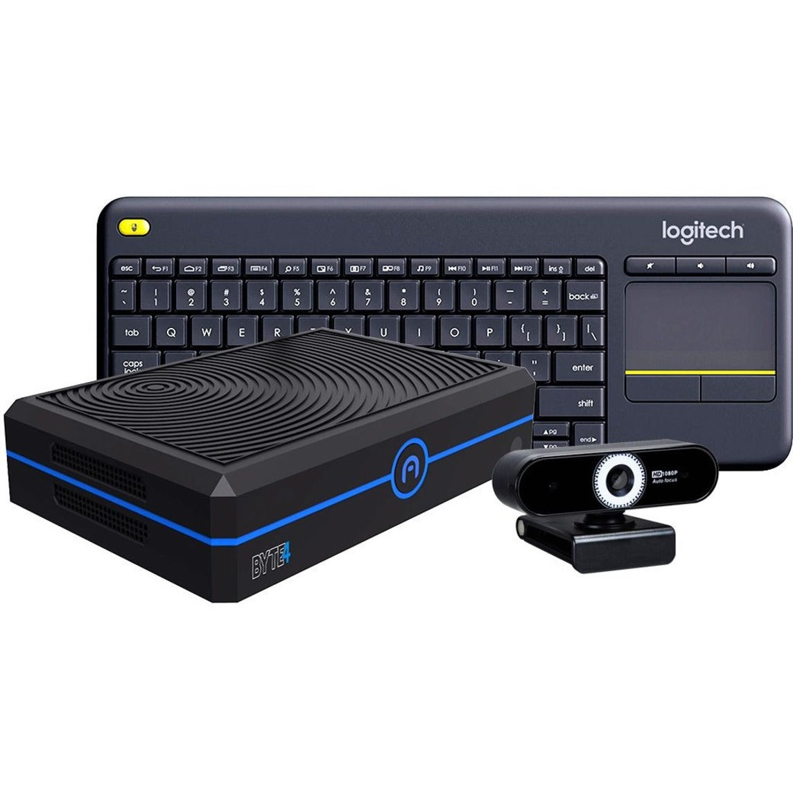 Azulle BG35KC Byte4 Pro Mini PC Bundle, Windows 11 Pro, 4GB RAM, 64GB Storage, Keyboard and Camera Included