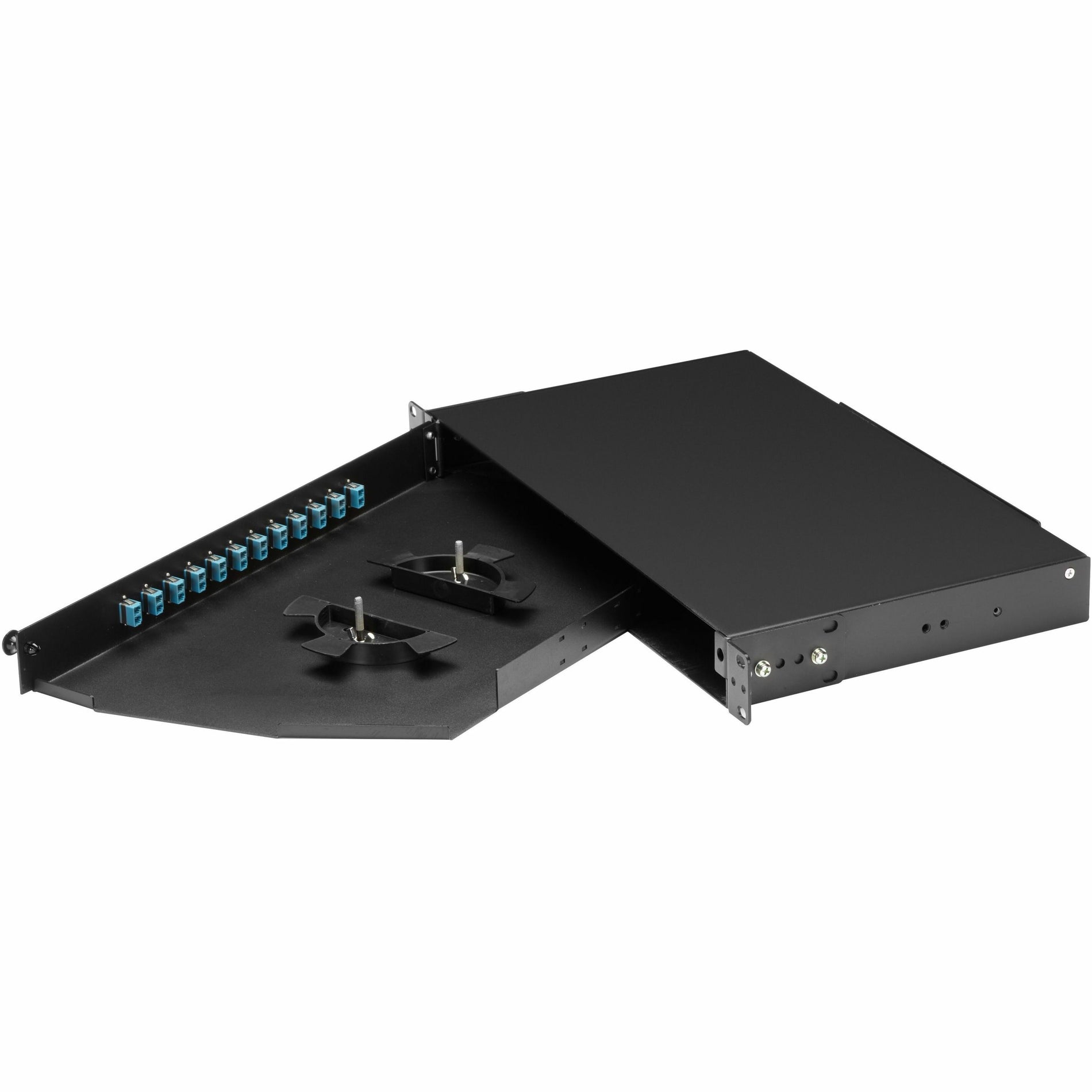 Black Box JPM380A-R2 Rackmount Duplex Fiber Enclosure - 1U, Preloaded Patch Panel