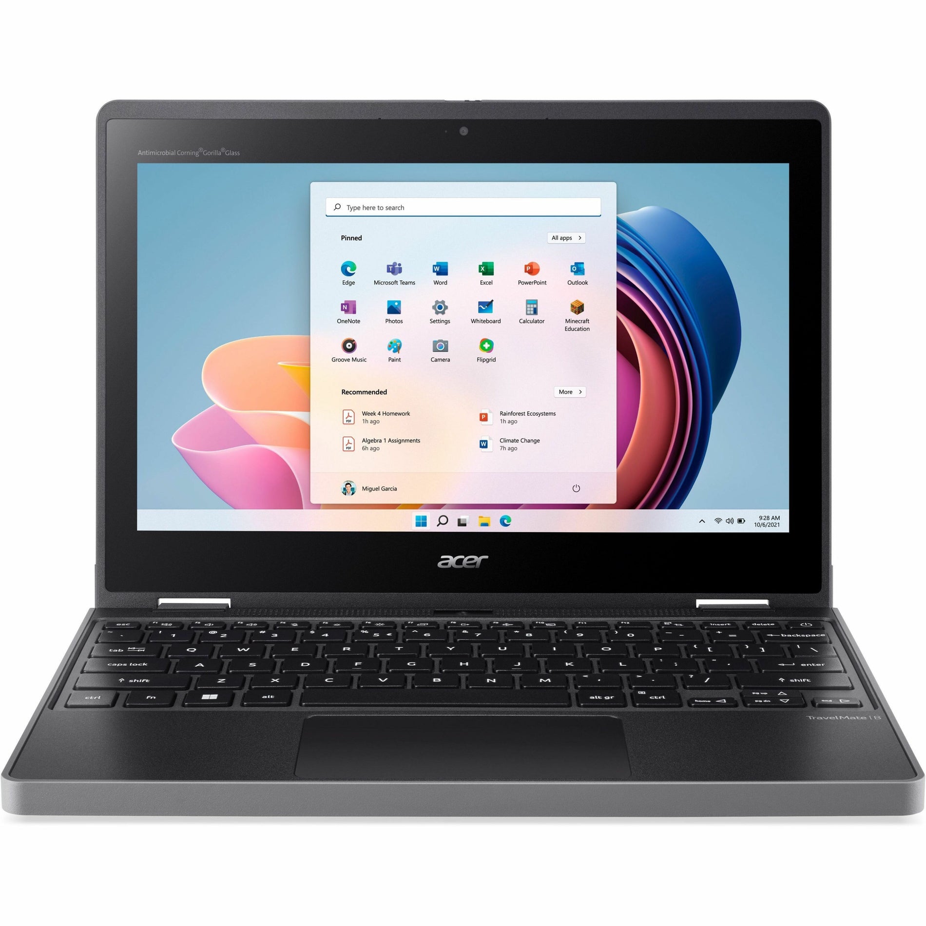Acer NX.VZ3AA.002 TravelMate Spin B3 TMB311RN-33-C0JS 2 in 1 Notebook, 11.6" HD Touchscreen, Intel N100 Processor, 4GB RAM, 128GB SSD, Windows 11 Pro Education