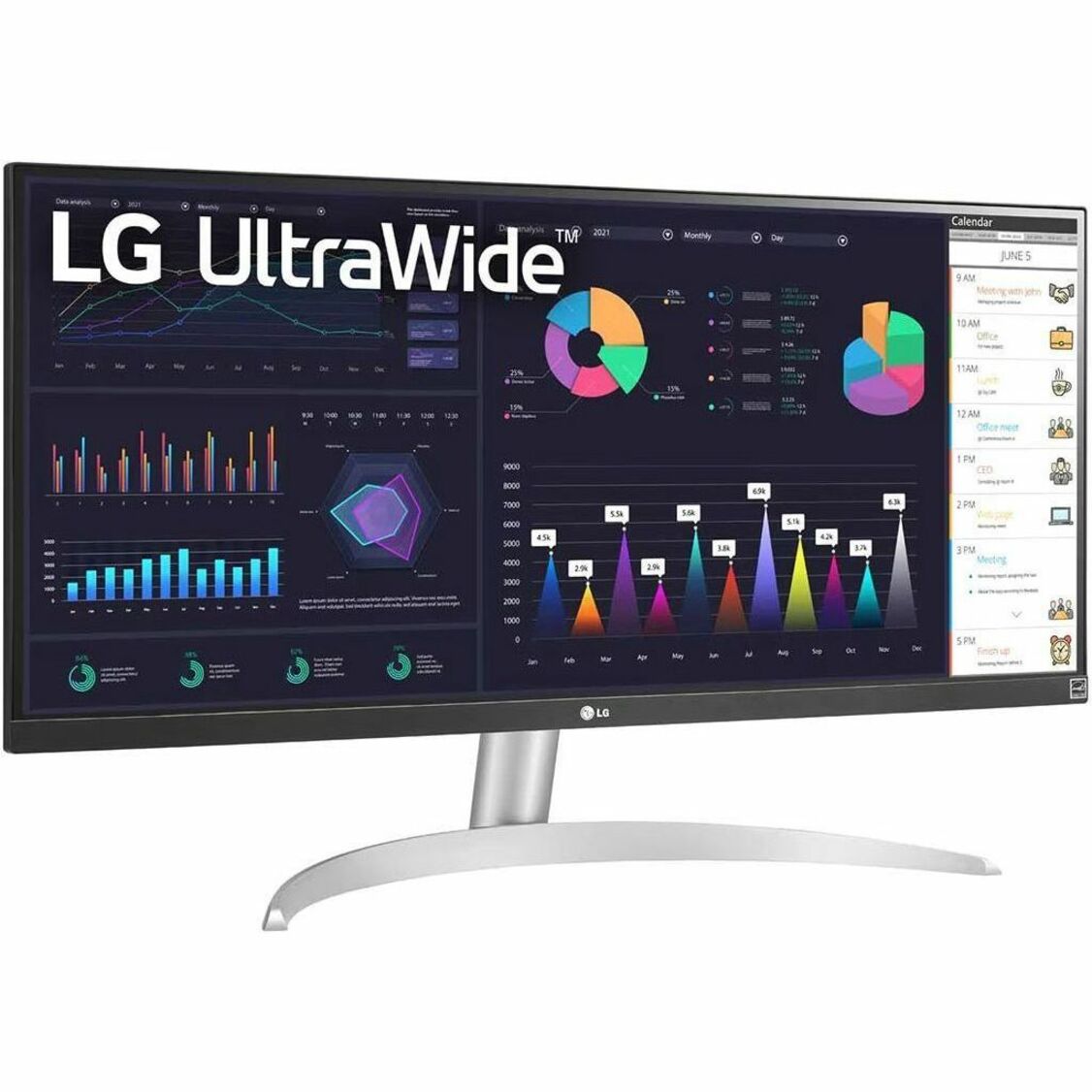 LG 29BQ650-W 29" UW-UXGA LCD Monitor - 21:9, High Dynamic Range (HDR), FreeSync, USB, HDMI, USB Type-C, DisplayPort