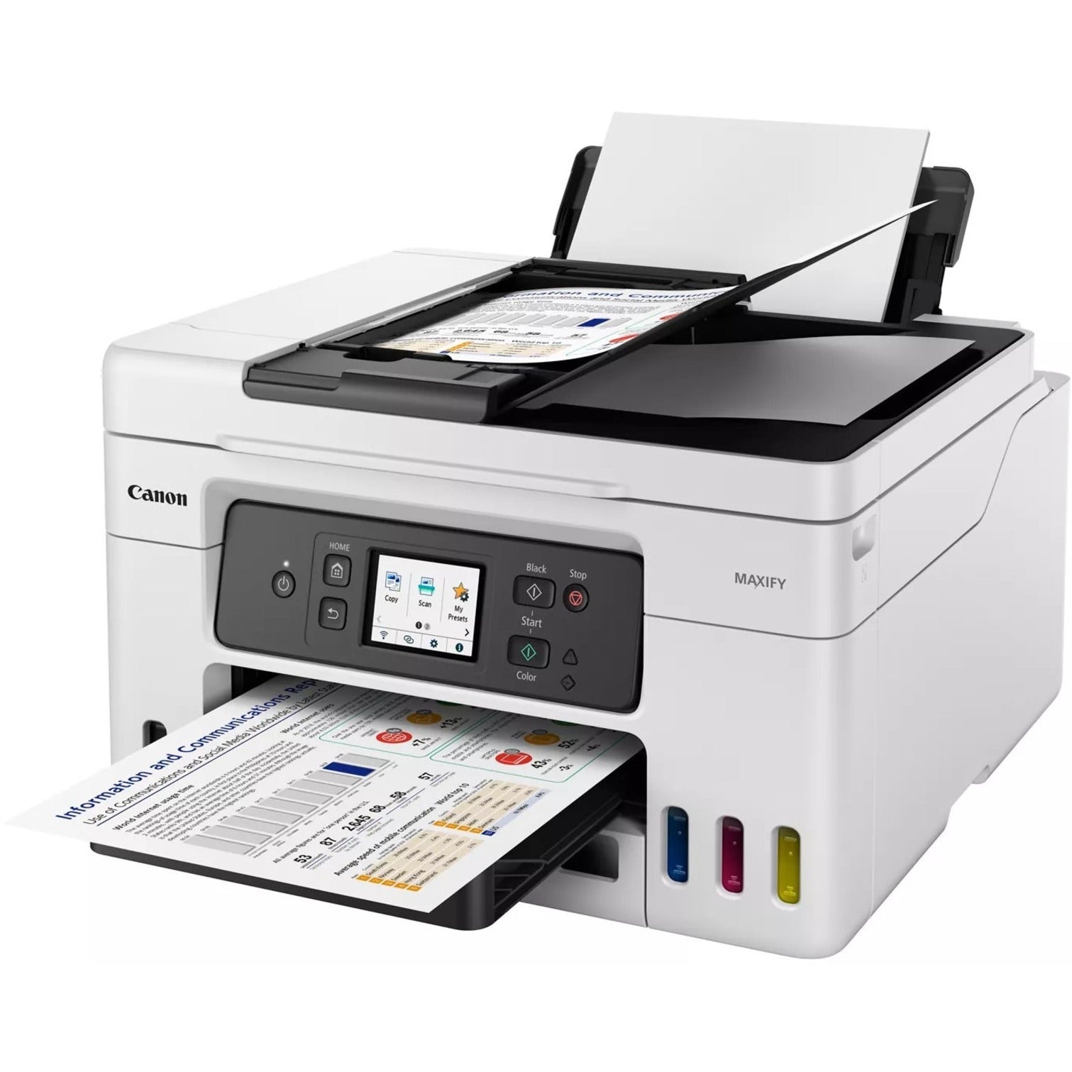 Canon 5779C002 MAXIFY GX4020 Wireless MegaTank Small Office All-In-One Printer, Color Inkjet Multifunction Printer