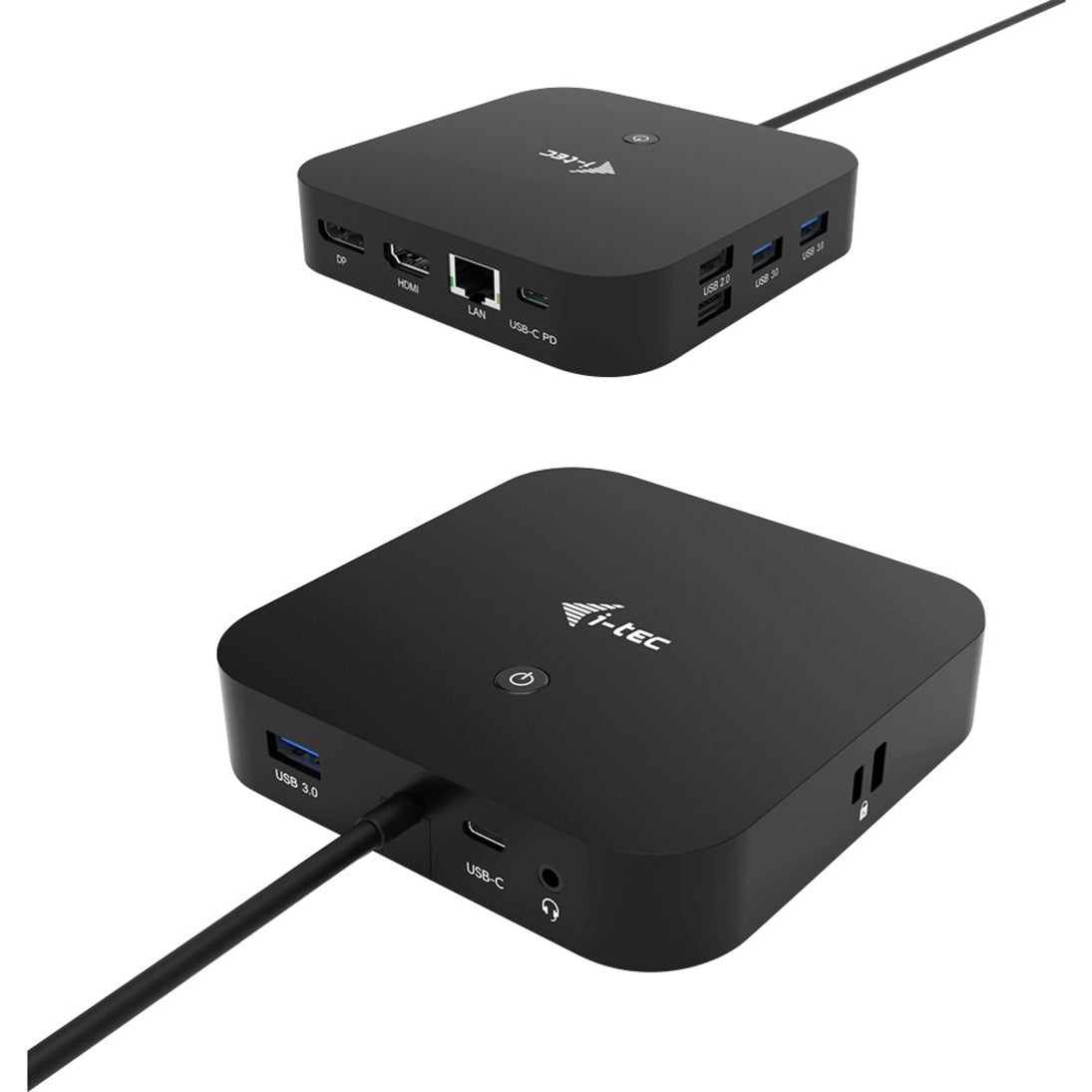 i-tec C31HDMIDPDOCKPD USB-C HDMI DP Docking Station with Power Delivery 100 W, 4K Dual Display, Gigabit Ethernet, USB 3.0, RJ-45