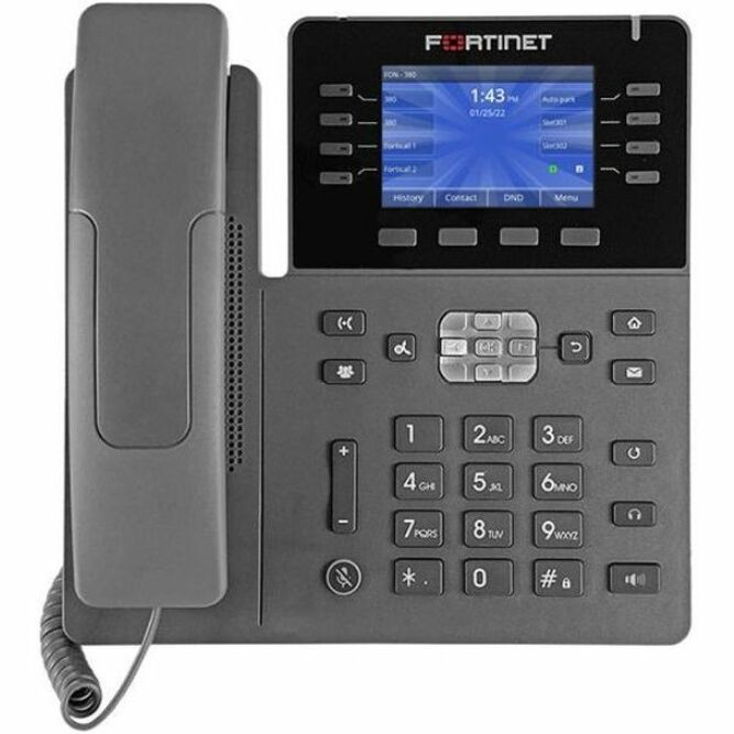 Fortinet FON-380B FortiFone IP Phone, Corded, Desktop, 3.5 Screen, PoE, 2 Network Ports