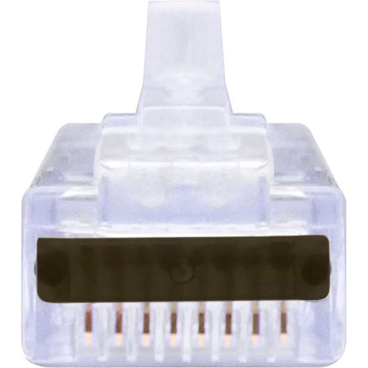 Front view of Simply45 RJ45 connector showing gold-plated contacts and pass-through design-alternate-image3