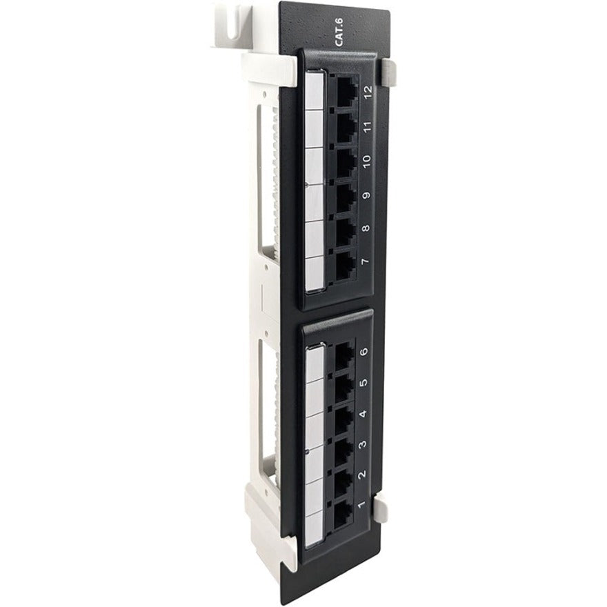 SIMPLY45 S45-2612 12-Port Wall Mount Cat6 UTP Patch Panel, Lifetime Warranty, TAA Compliant