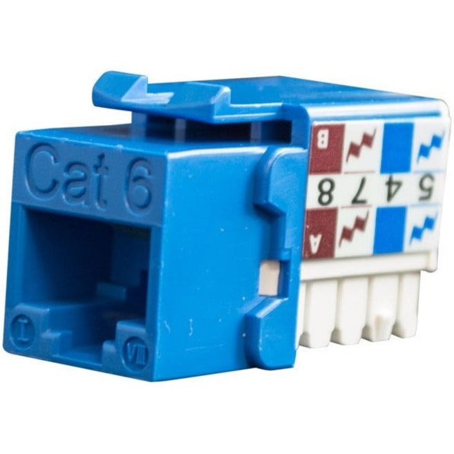 SIMPLY45 S45-3690BL Cat6 Unshielded 90 Degree Keystone Jack - Blue, Pack of 10
