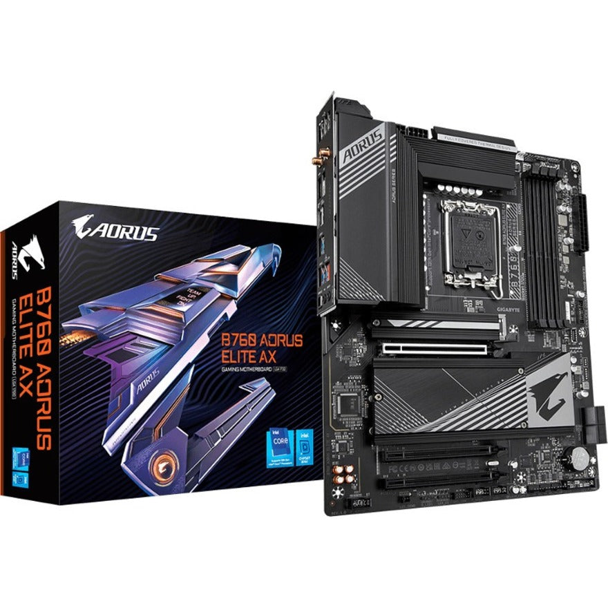 Aorus Gaming Desktop Motherboard B760 AORUS ELITE AX - Intel B760 Chipset, LGA-1700, ATX