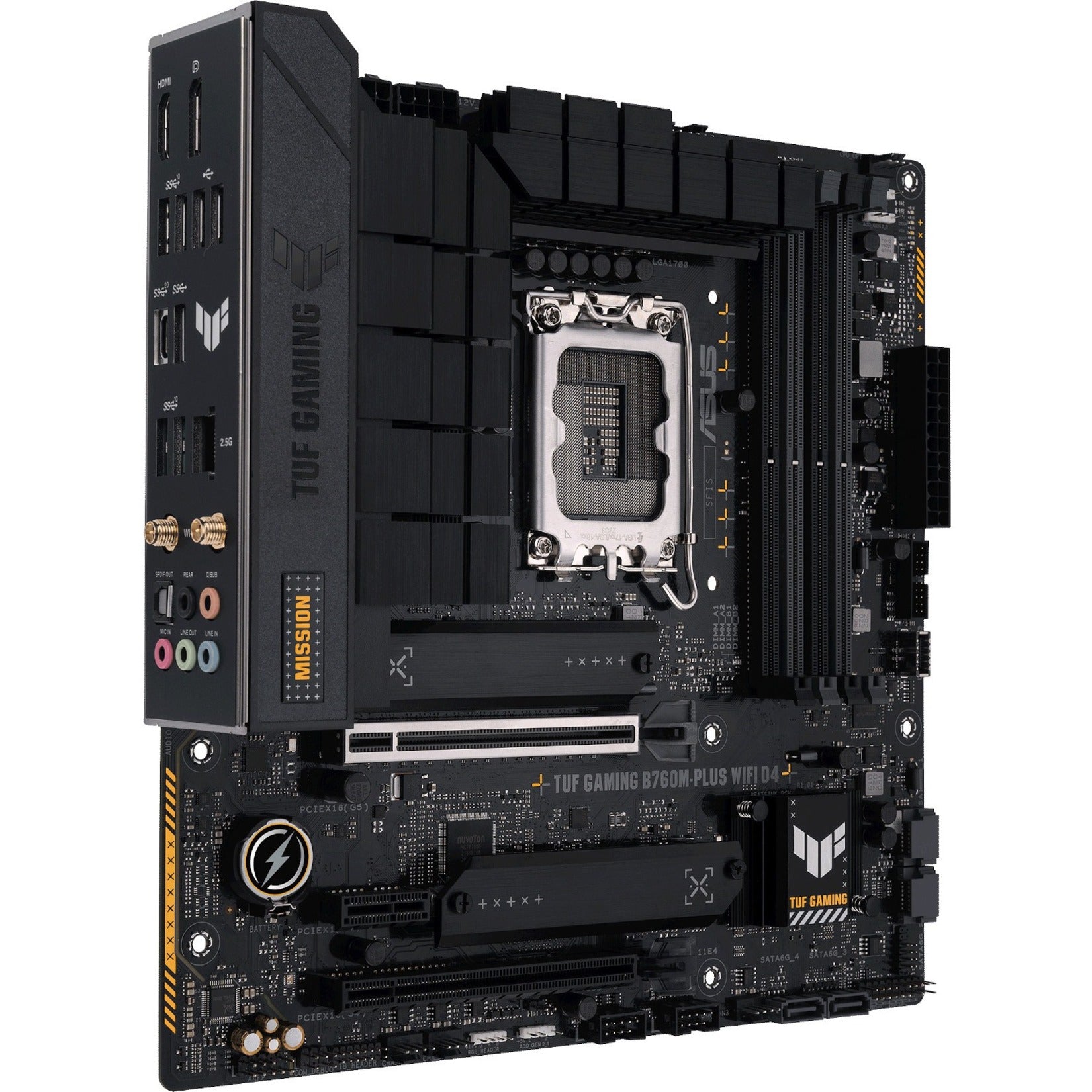 TUF TUFGAMINGB760M-PLUSWIFID4 B760M-PLUS WIFI D4 Gaming Desktop Motherboard - Intel B760 Chipset, LGA-1700, Micro ATX