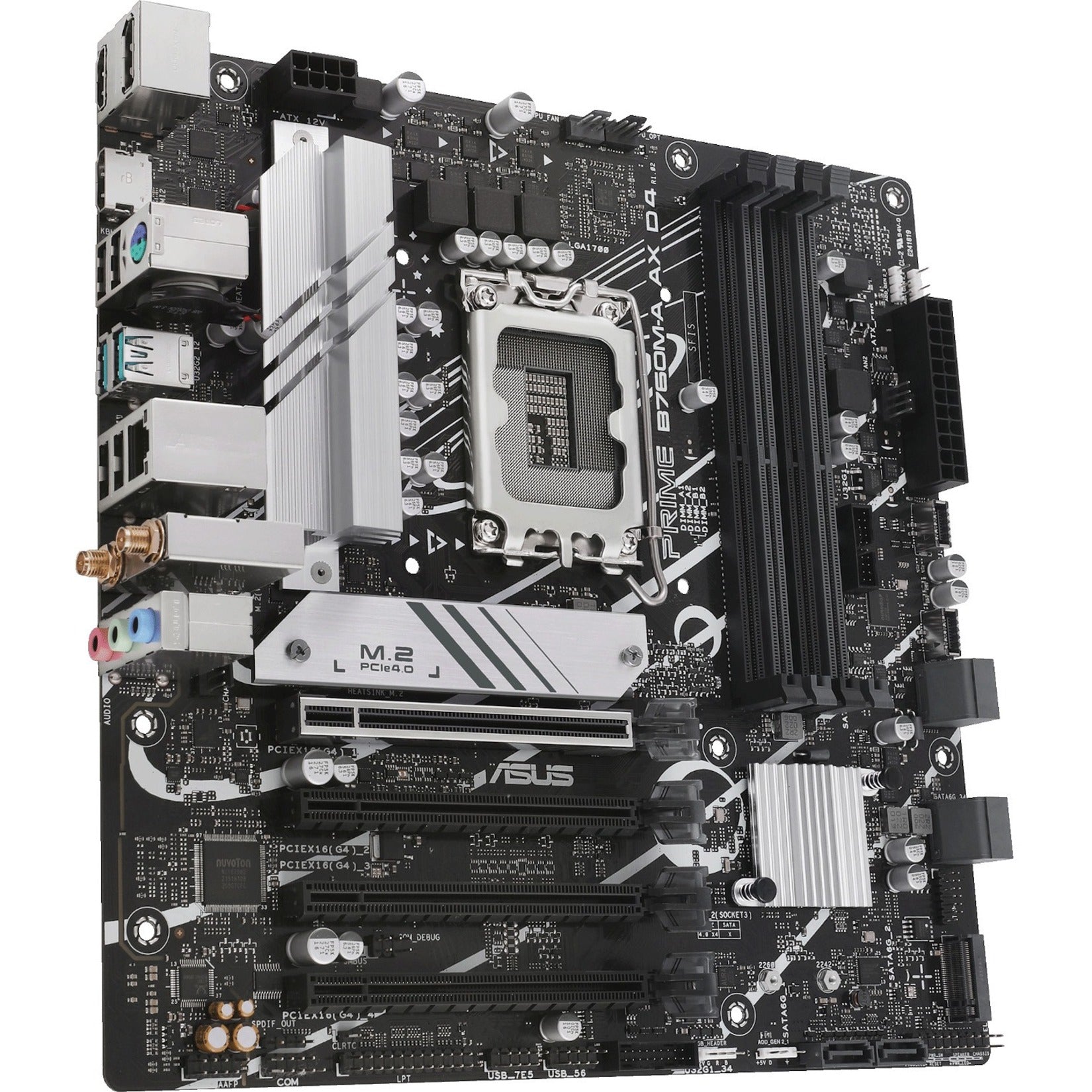 Asus PRIME B760M-A AX D4 Desktop Motherboard PRIMEB760M-AAXD4 - Intel B760 Chipset, LGA-1700, Micro ATX