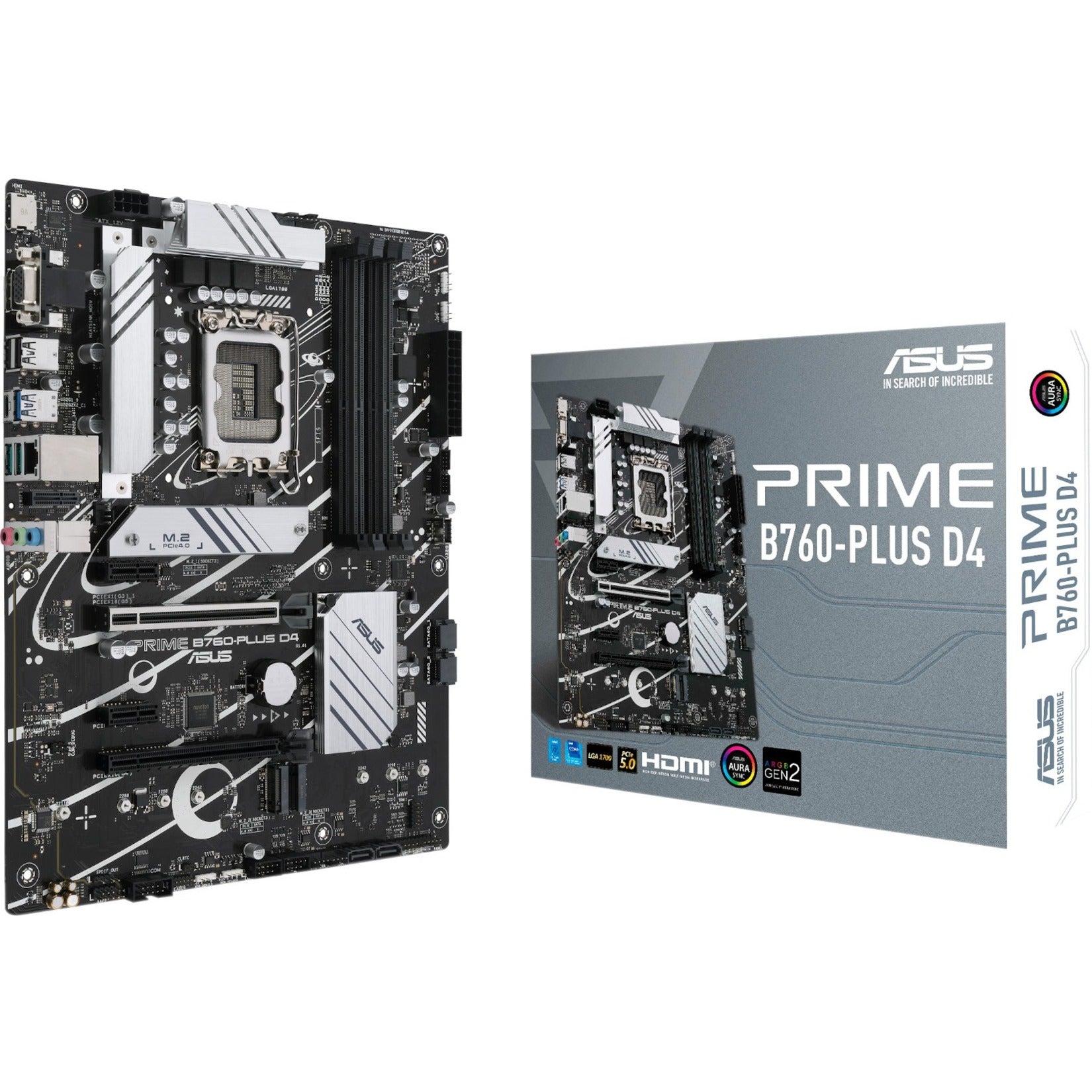 Asus Prime B760-PLUSD4 Desktop Motherboard - Intel B760 Chipset - Socket LGA-1700 - ATX [Discontinued]