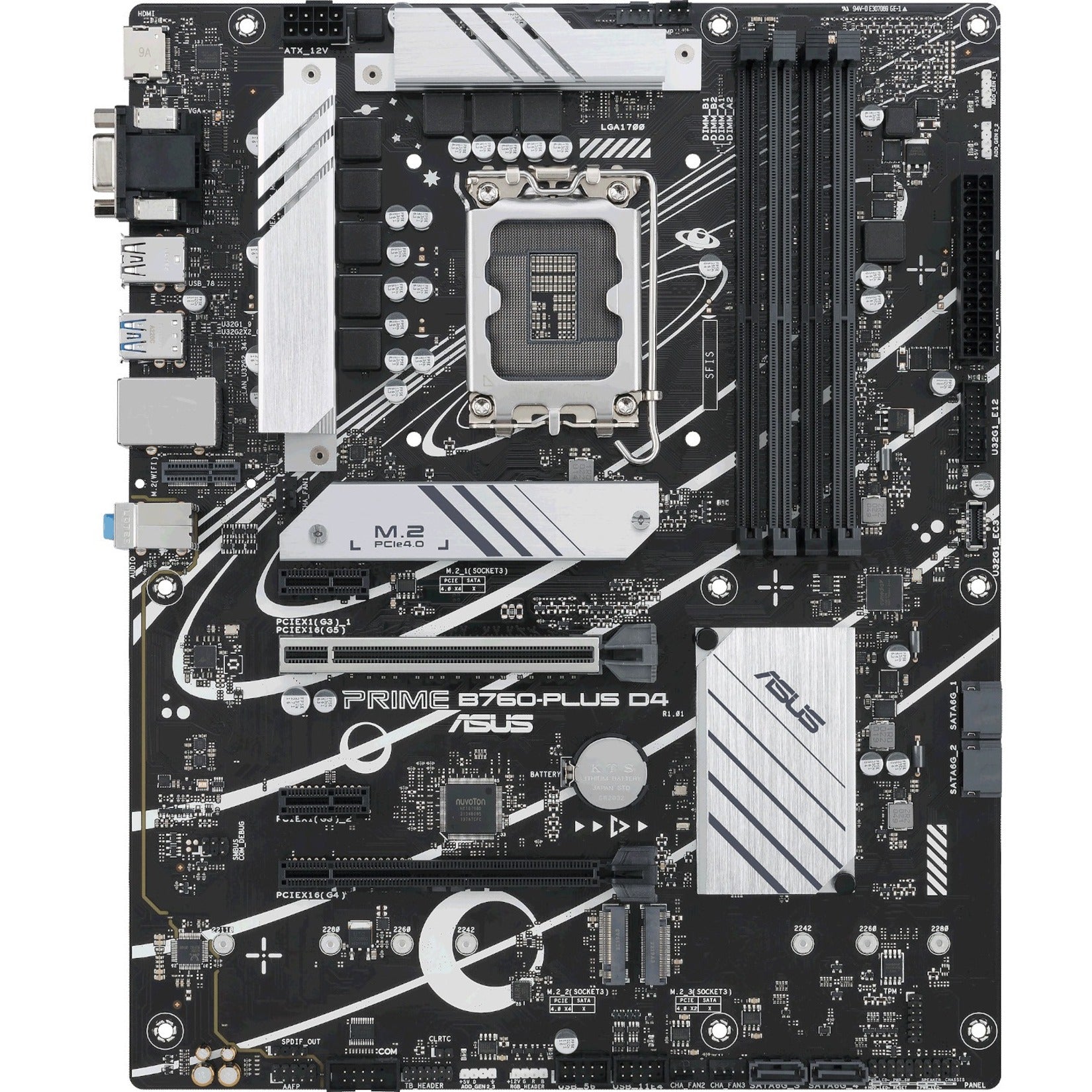 Asus Prime B760-PLUSD4 Desktop Motherboard - Intel B760 Chipset - Socket LGA-1700 - ATX [Discontinued]