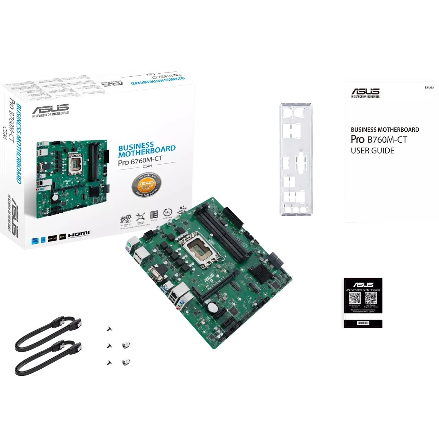 ASUS Pro ProB760M-CT-CSM Industrial Motherboard, Intel B760, Micro ATX