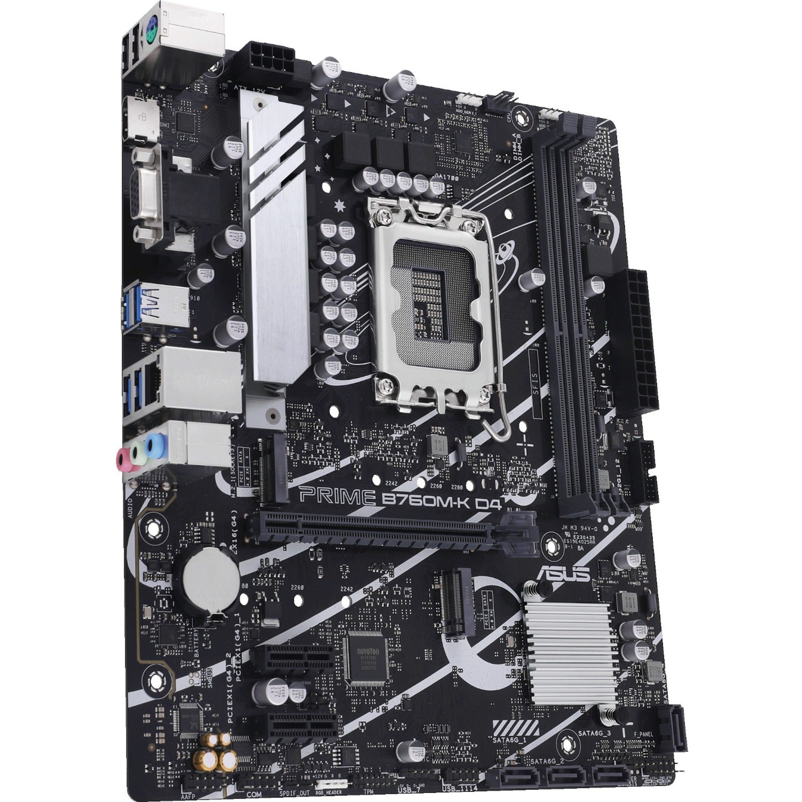 Asus PRIMEB760M-KD4 Prime B760M-K D4 Desktop Motherboard - Intel B760 Chipset, Socket LGA-1700, Intel Optane Memory Ready, Micro ATX