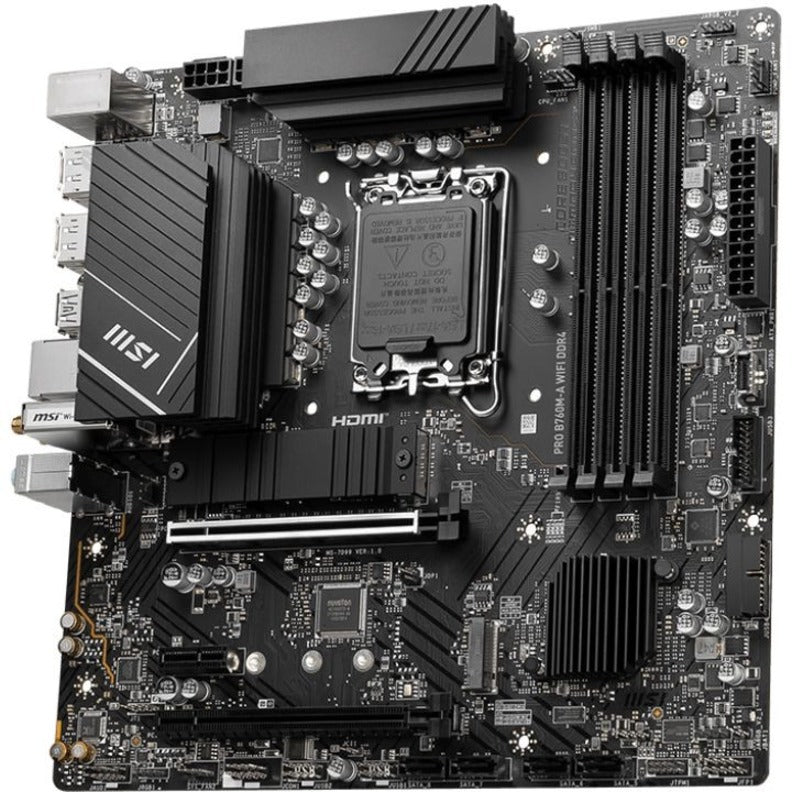 MSI PRO B760M-A WIFI DDR4 Gaming Desktop Motherboard PROB760MAWID4 - Intel B760 Chipset, LGA-1700, Micro ATX