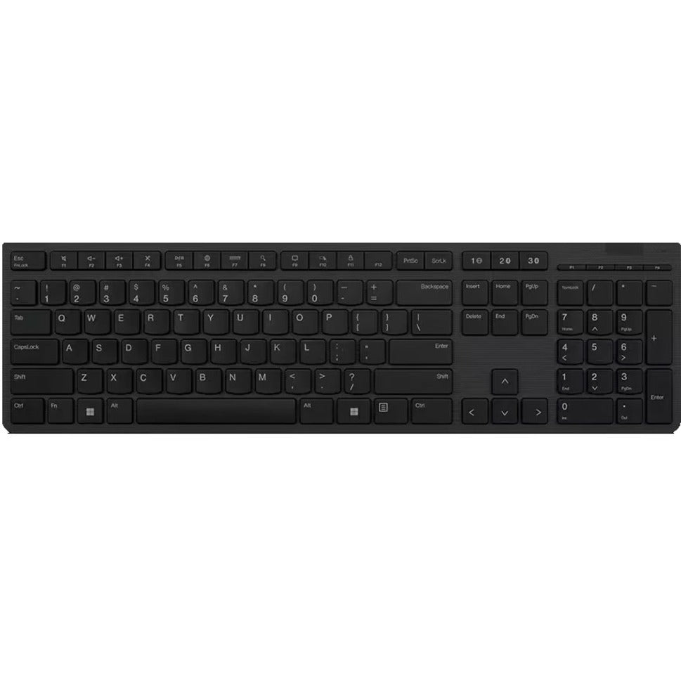 Lenovo 4Y41K04031 Professional Wireless Rechargeable Keyboard -US English, Full-size, Quiet Keys, Multi-host Support