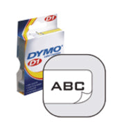 Dymo S0720780 D1 Tape Thermal Label, Multipurpose Label, 15/64" x 22 31/32 ft, White/Black