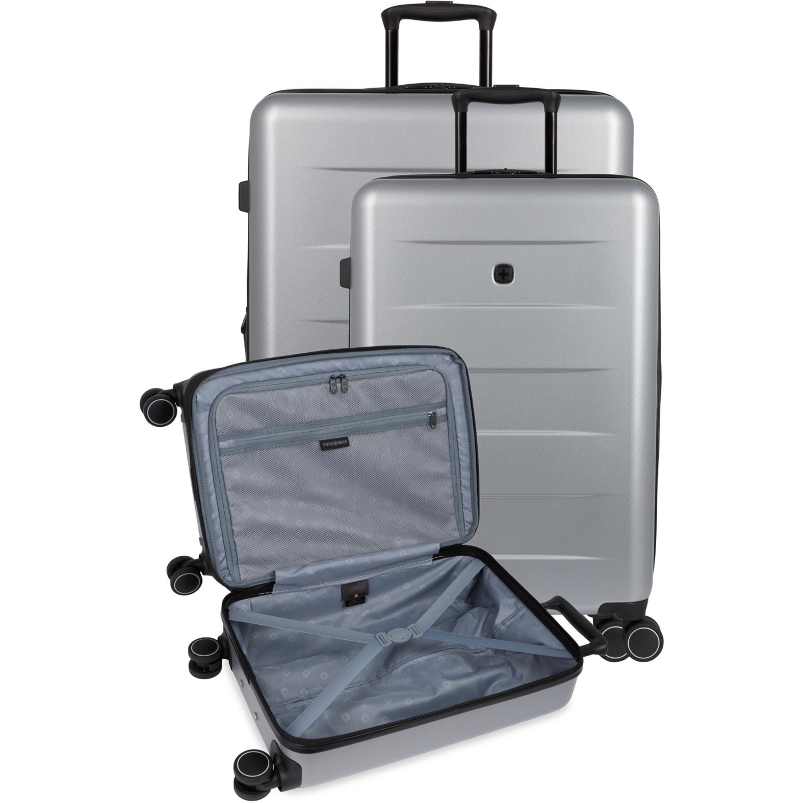 SwissGear 80203414 8020 Expandable Hardside Spinner 3pc Luggage Set, Ultimate Gray - Rugged Travel Essential