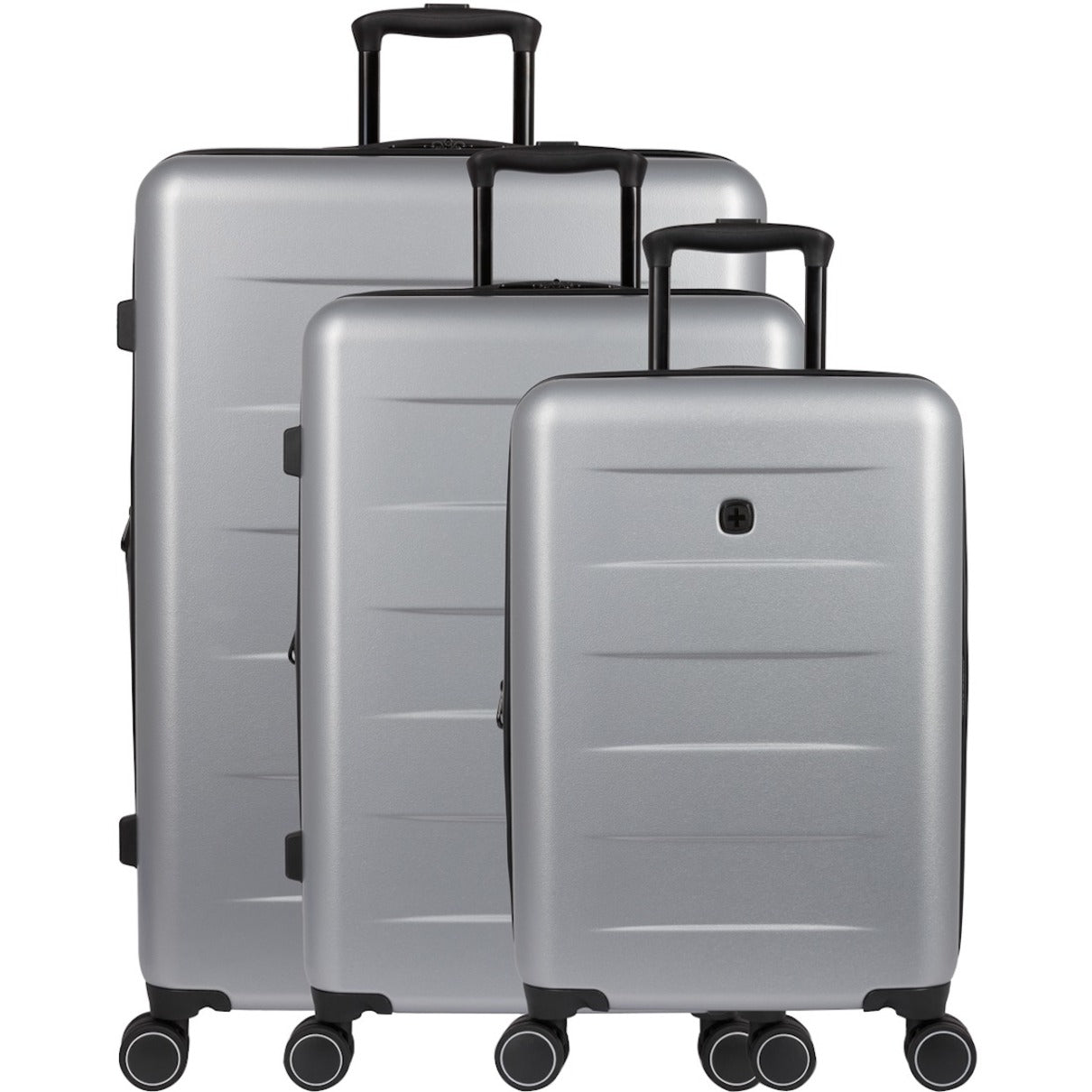 SwissGear 80203414 8020 Expandable Hardside Spinner 3pc Luggage Set, Ultimate Gray - Rugged Travel Essential