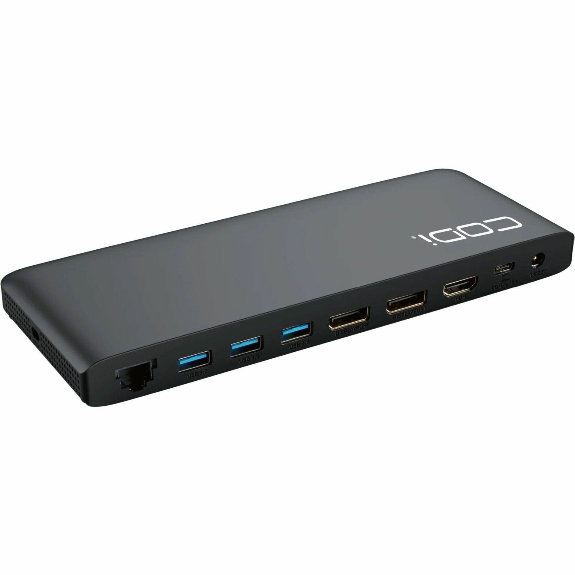 CODi A01202 Centro 1202 Multi-Display Docking Station, 100W USB-C Power Delivery, HDMI, DisplayPort, USB Type-A and Type-C Ports