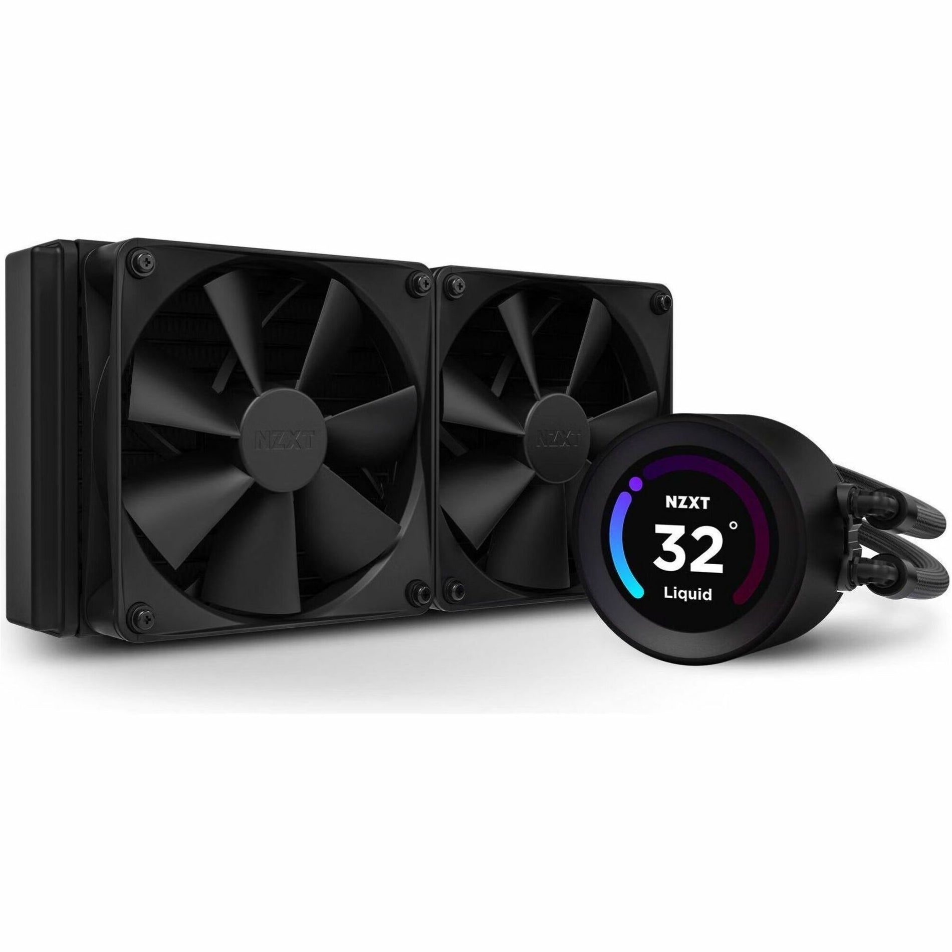 NZXT RL-KN24E-B1 Kraken Elite 240 240mm AIO Liquid Cooler with LCD Display Powerful Cooling Solution for Gaming PCs