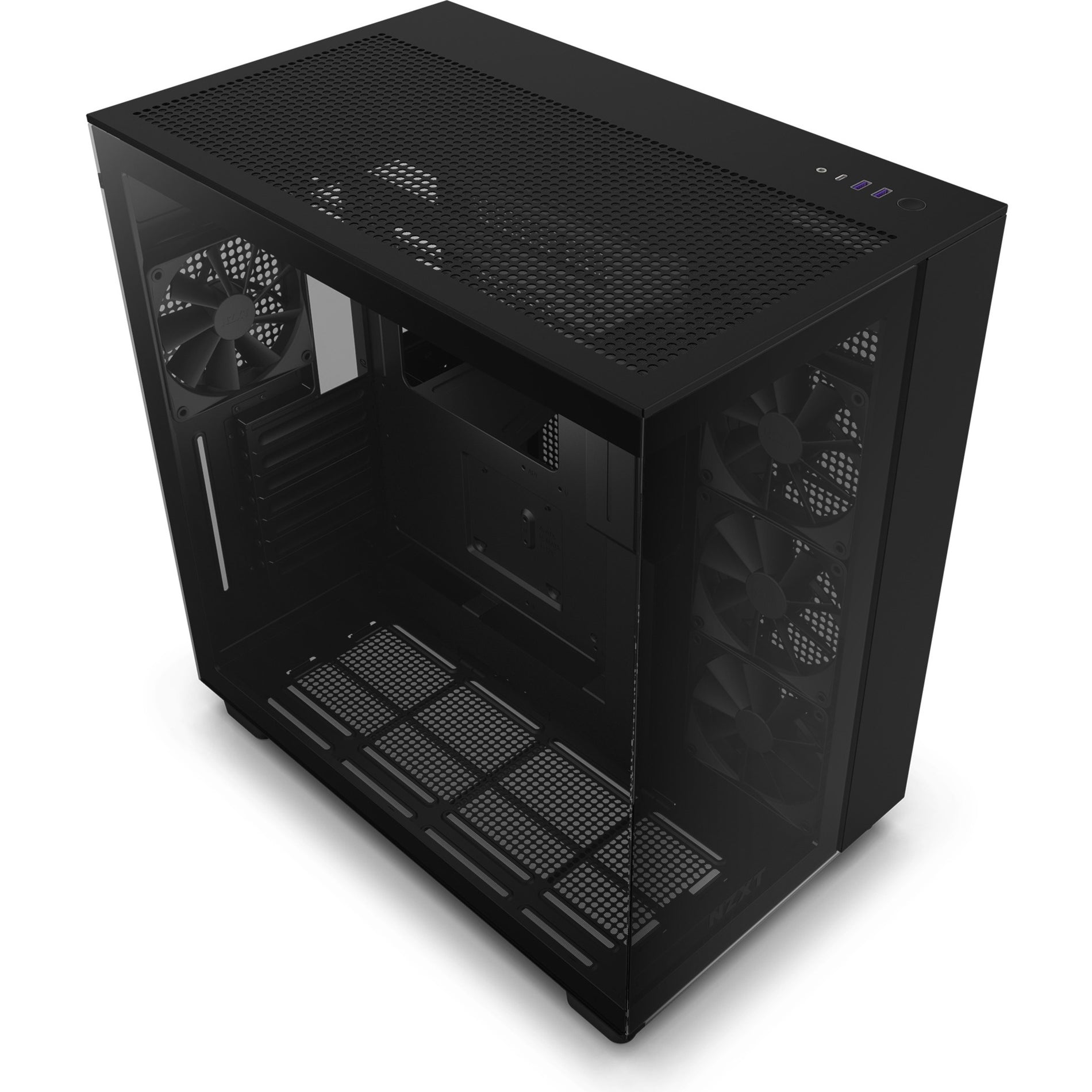 NZXT CM-H91FB-01 H9 Flow Dual-Chamber Mid-Tower Airflow Case, Improved Cooling and Easy Installation