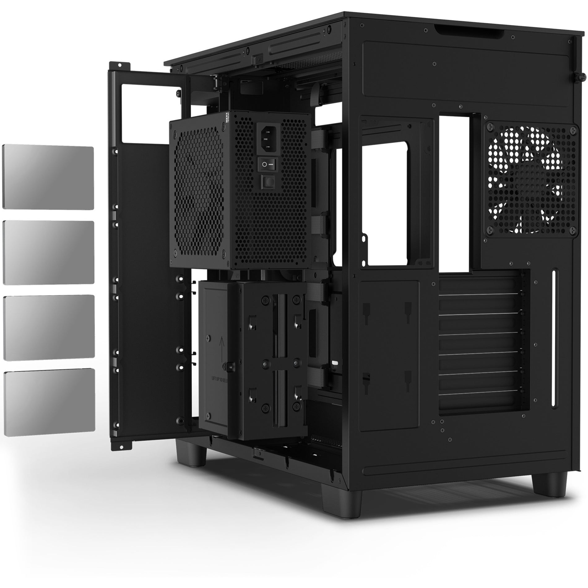 NZXT CM-H91FB-01 H9 Flow Dual-Chamber Mid-Tower Airflow Case, Improved Cooling and Easy Installation