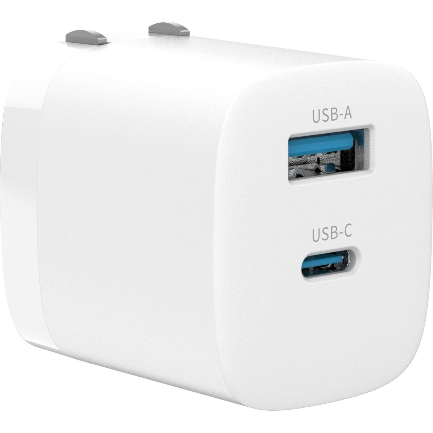4XEM 4XGAN00533WW 33W GaN Wall Charger Dual Output - White, Fast Charging for Smartphones, Tablets, and More